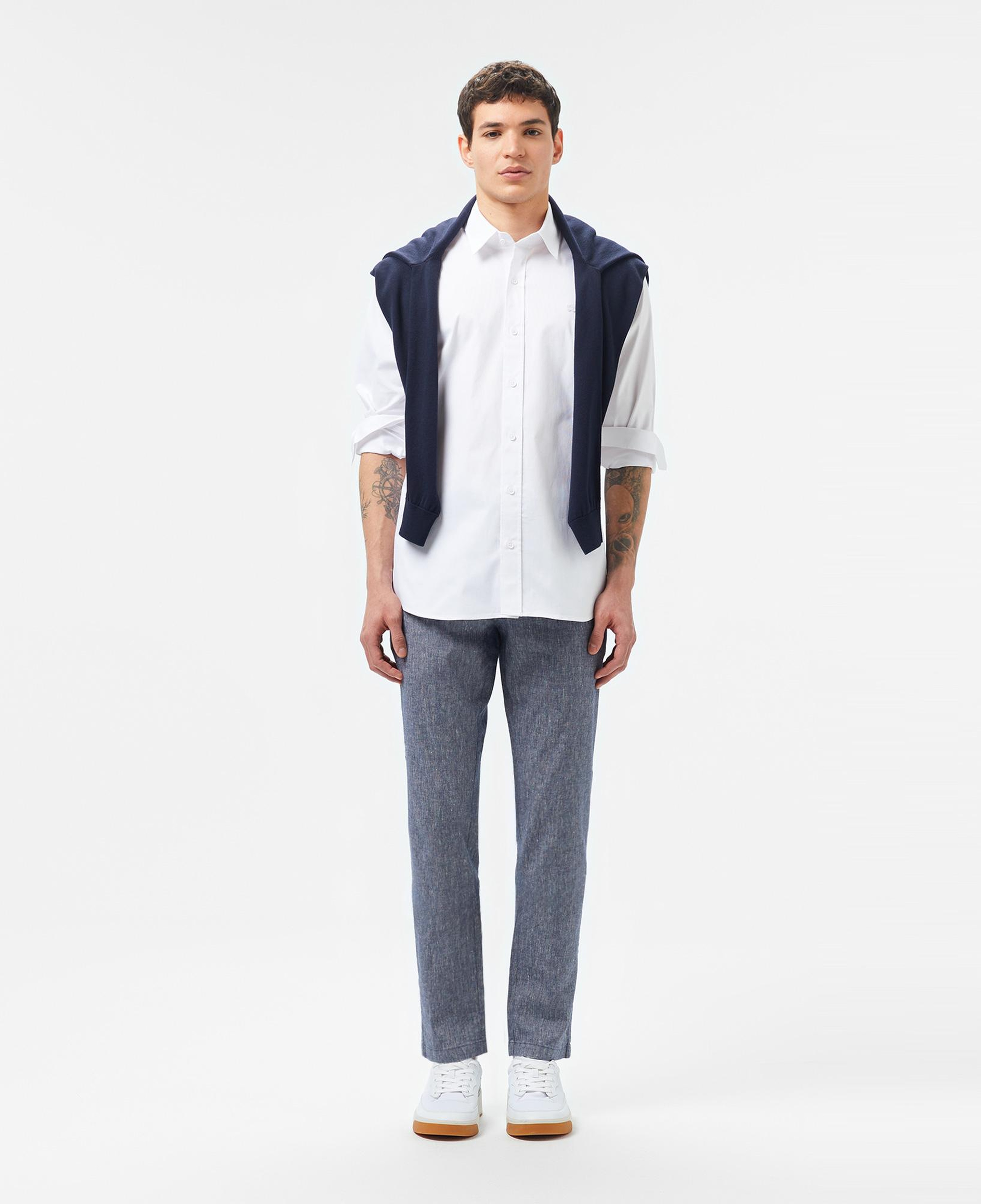 Erkek Slim Fit Beyaz Gömlek