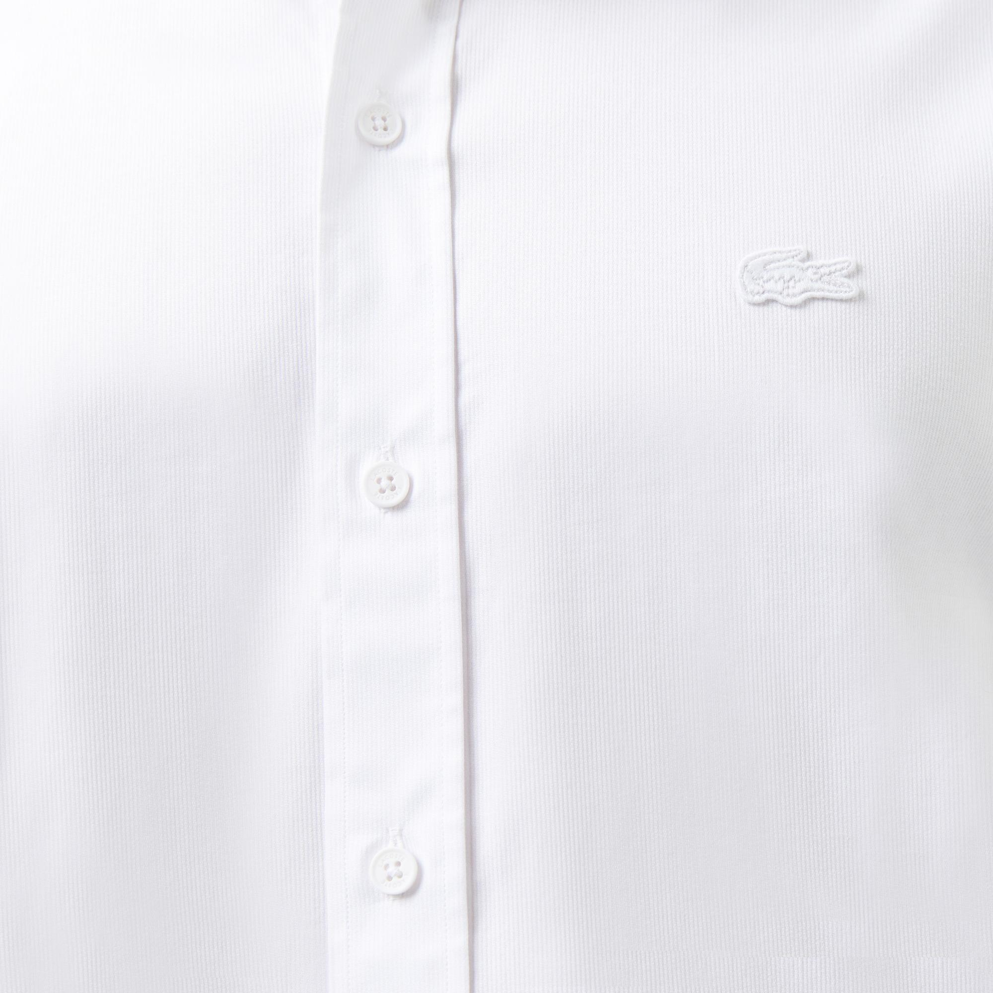 Erkek Slim Fit Beyaz Gömlek