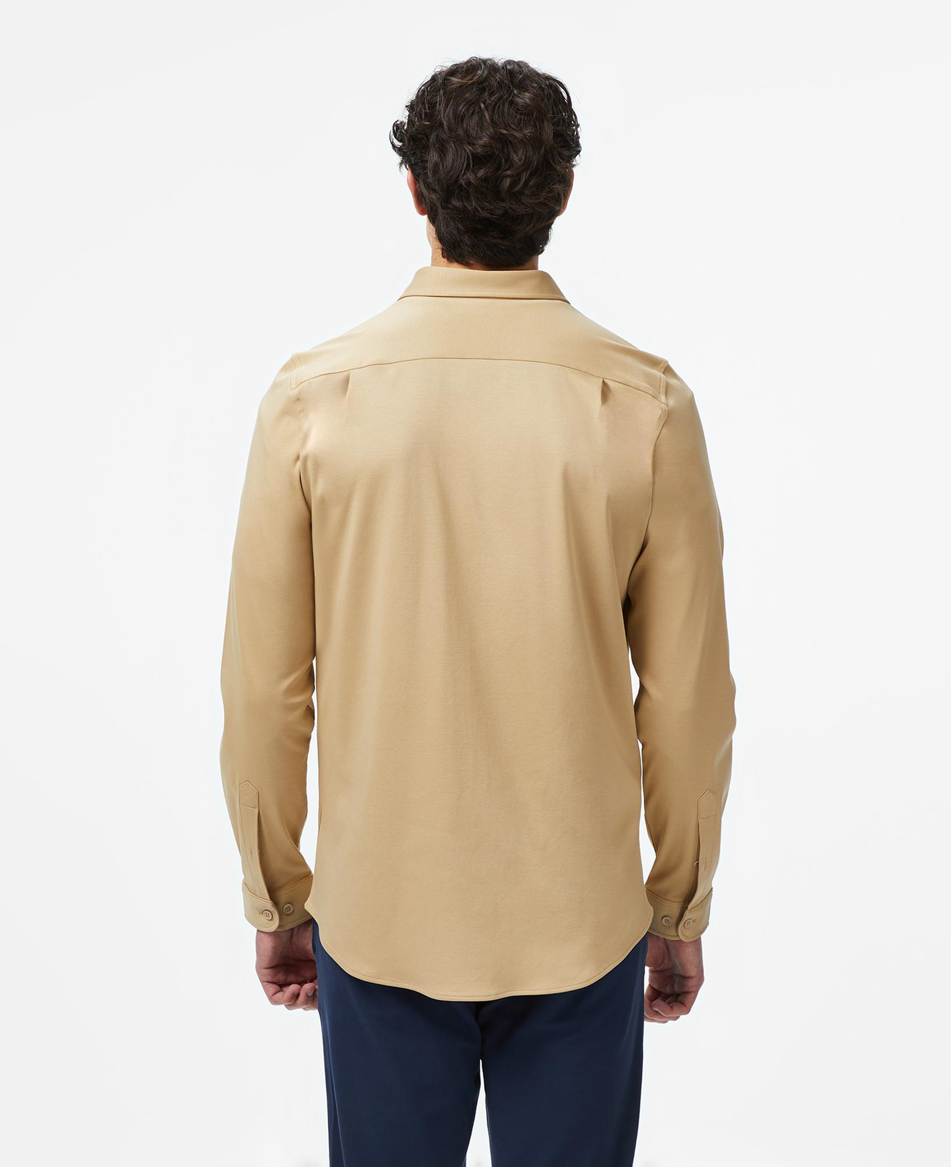 Erkek Slim Fit Bej Gömlek