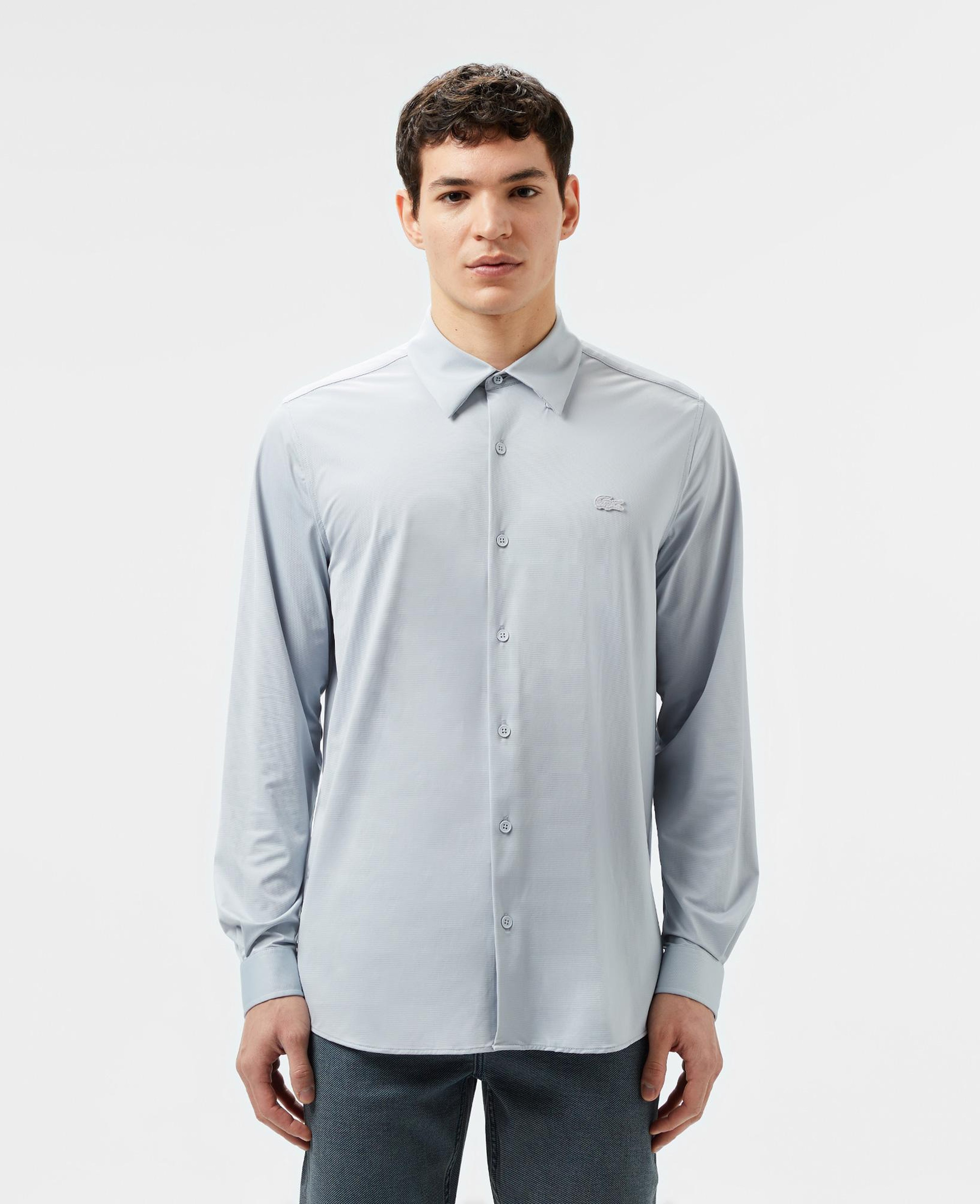 Erkek Slim Fit Gri Gömlek