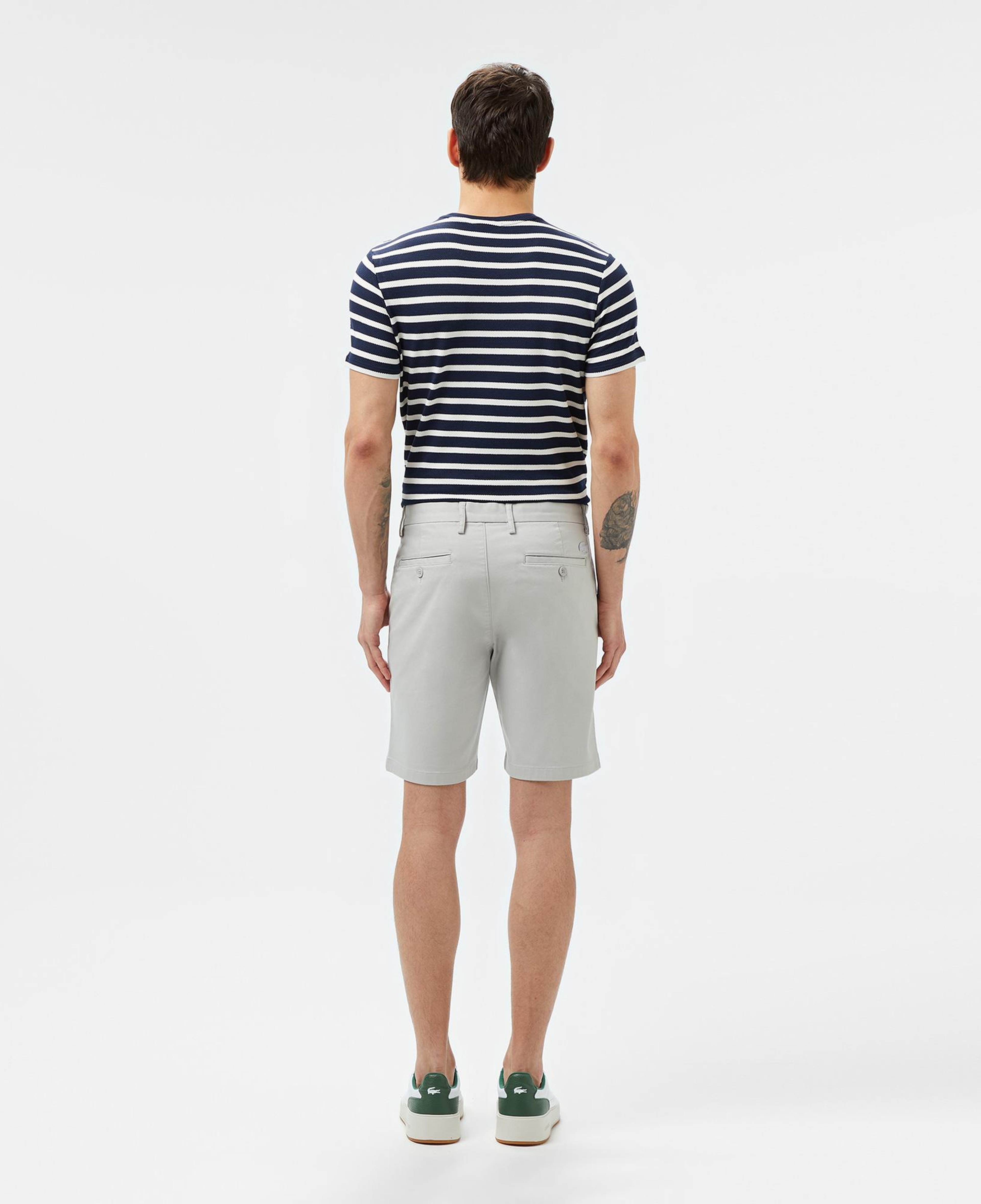 Erkek Slim Fit Gri Bermuda Şort
