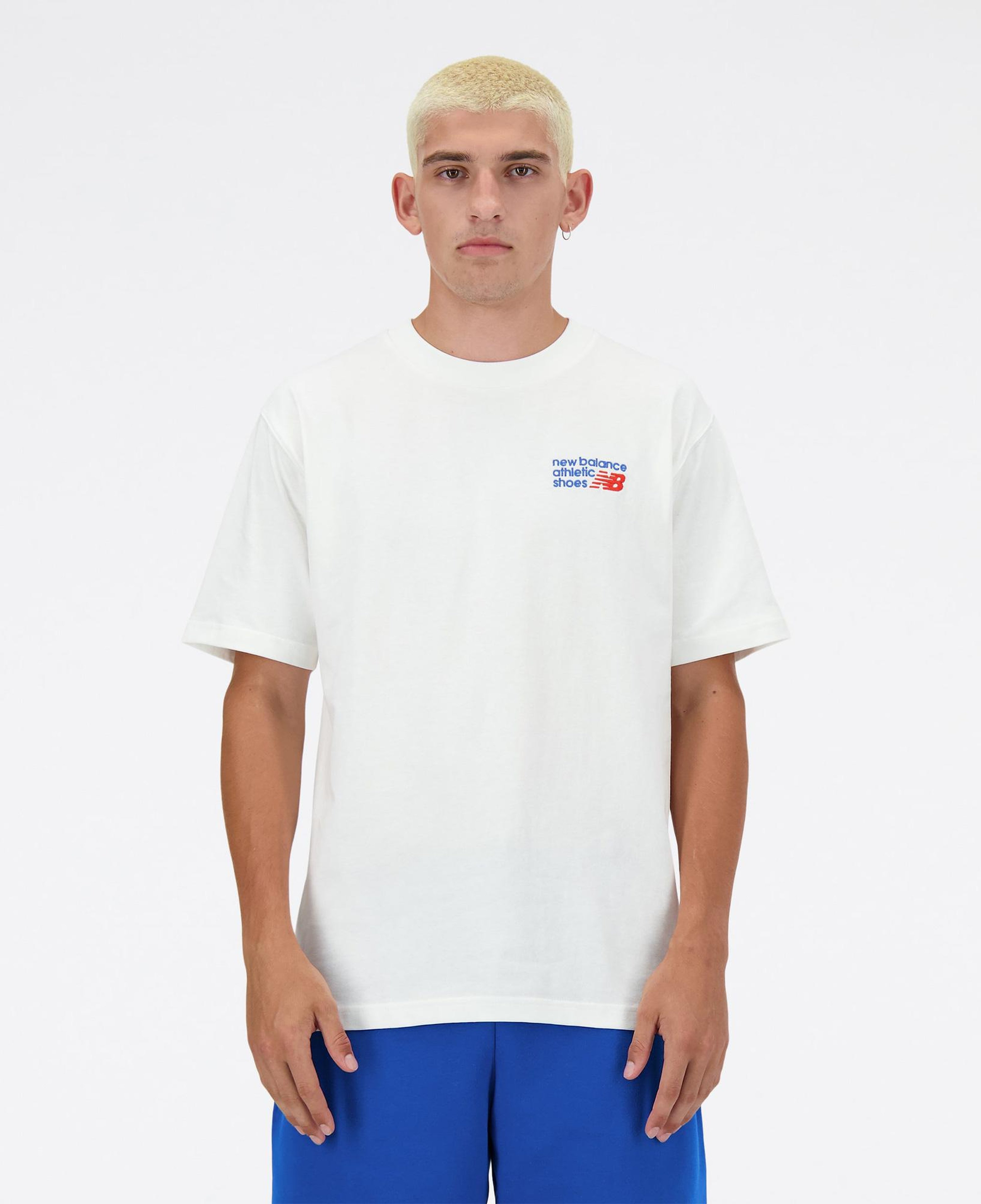 New Balance Lifestyle Erkek Beyaz T-Shirt
