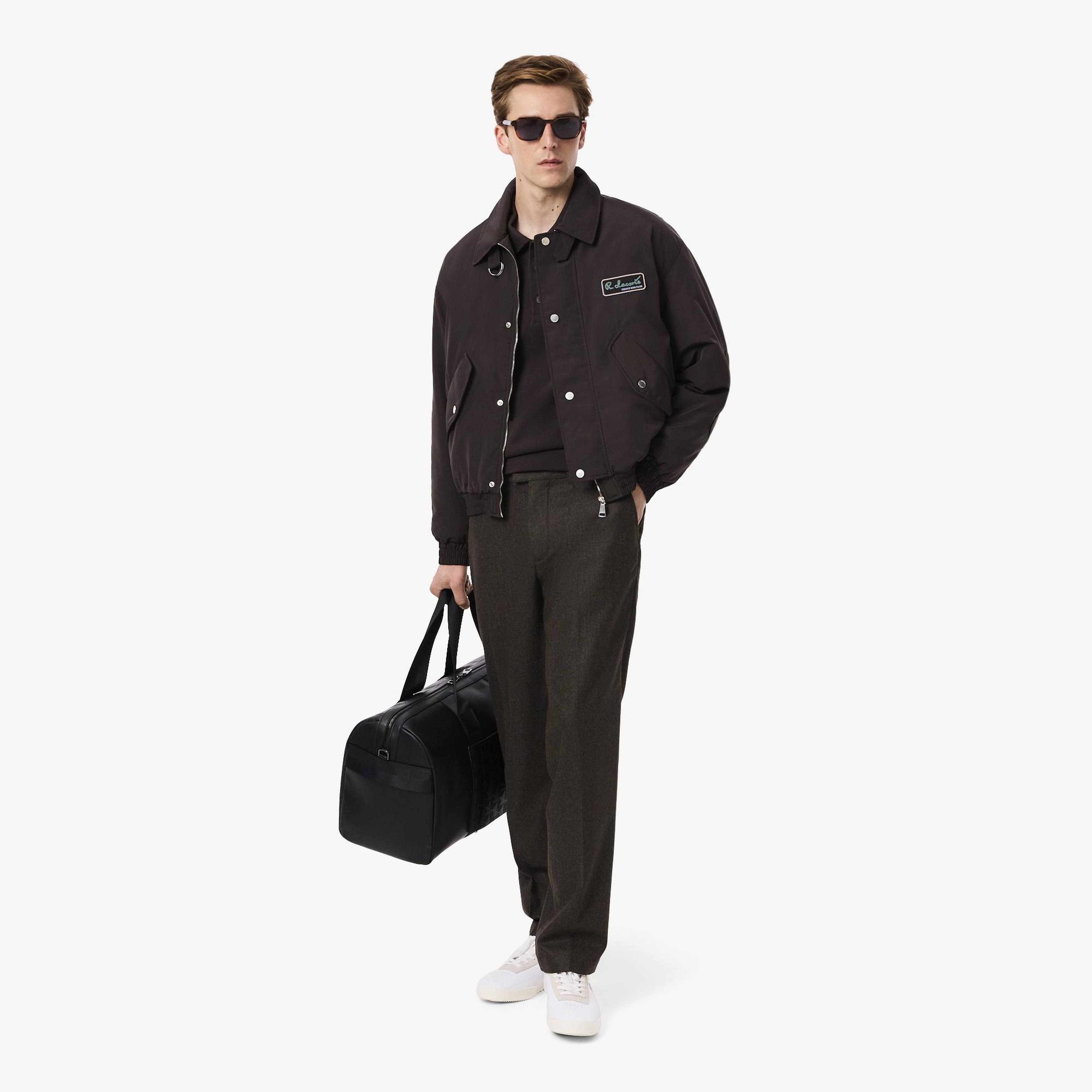 Lacoste Erkek Straight Fit Kahverengi Yün Karışımlı Pantolon