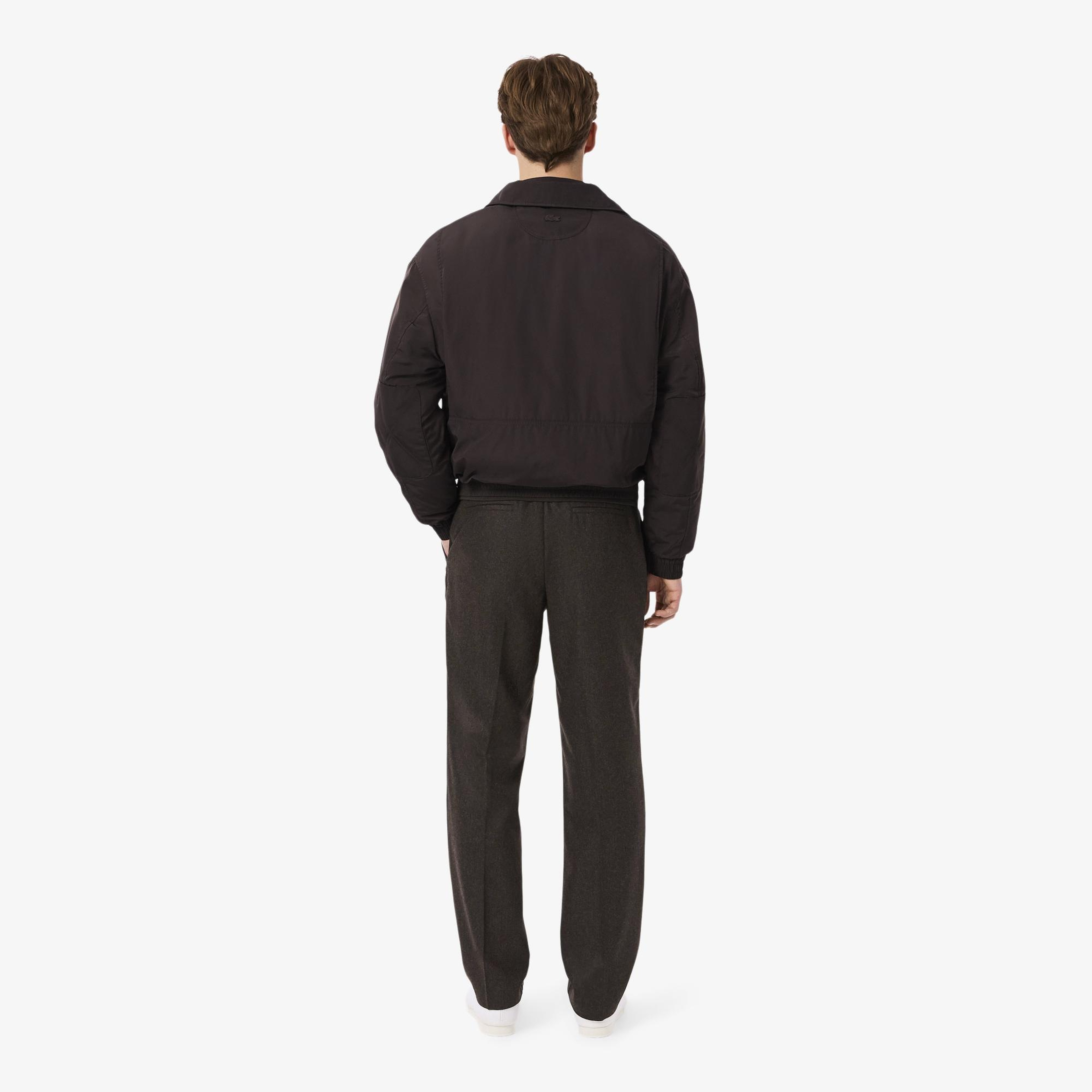 Lacoste Erkek Straight Fit Kahverengi Yün Karışımlı Pantolon