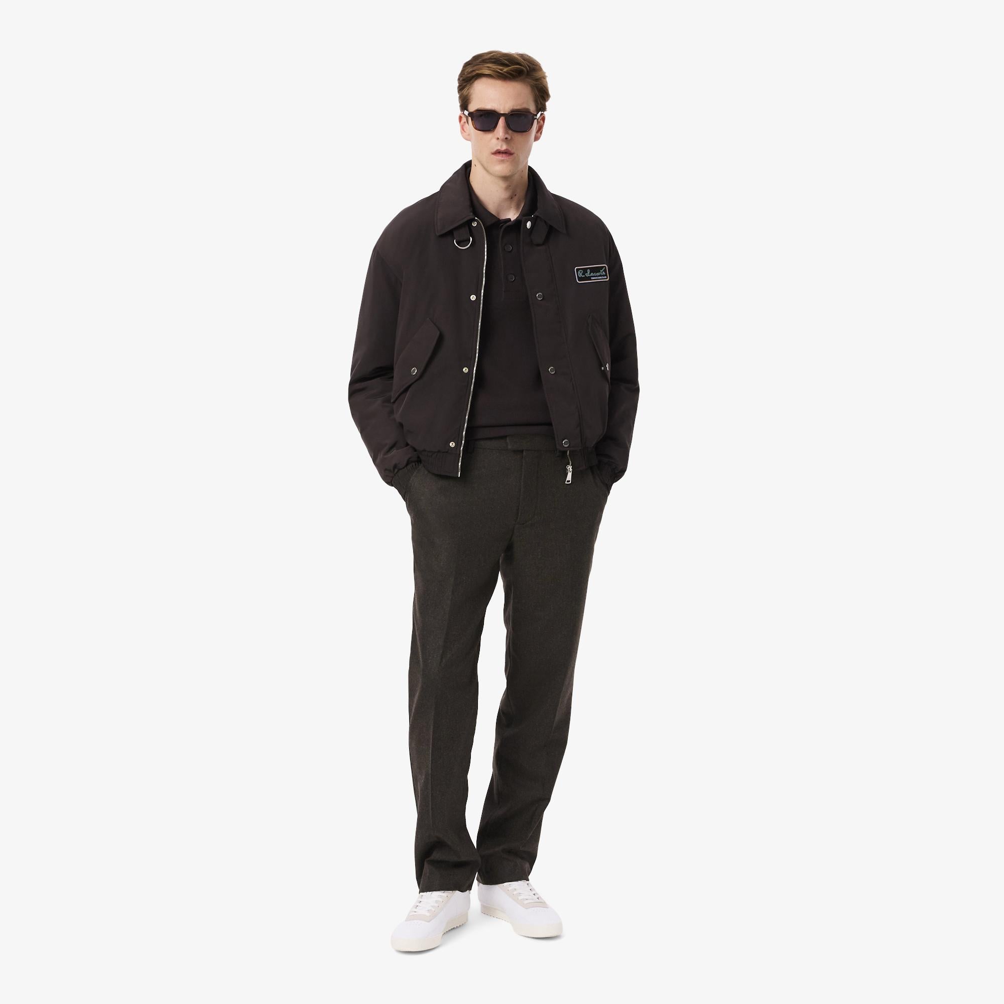 Lacoste Erkek Straight Fit Kahverengi Yün Karışımlı Pantolon
