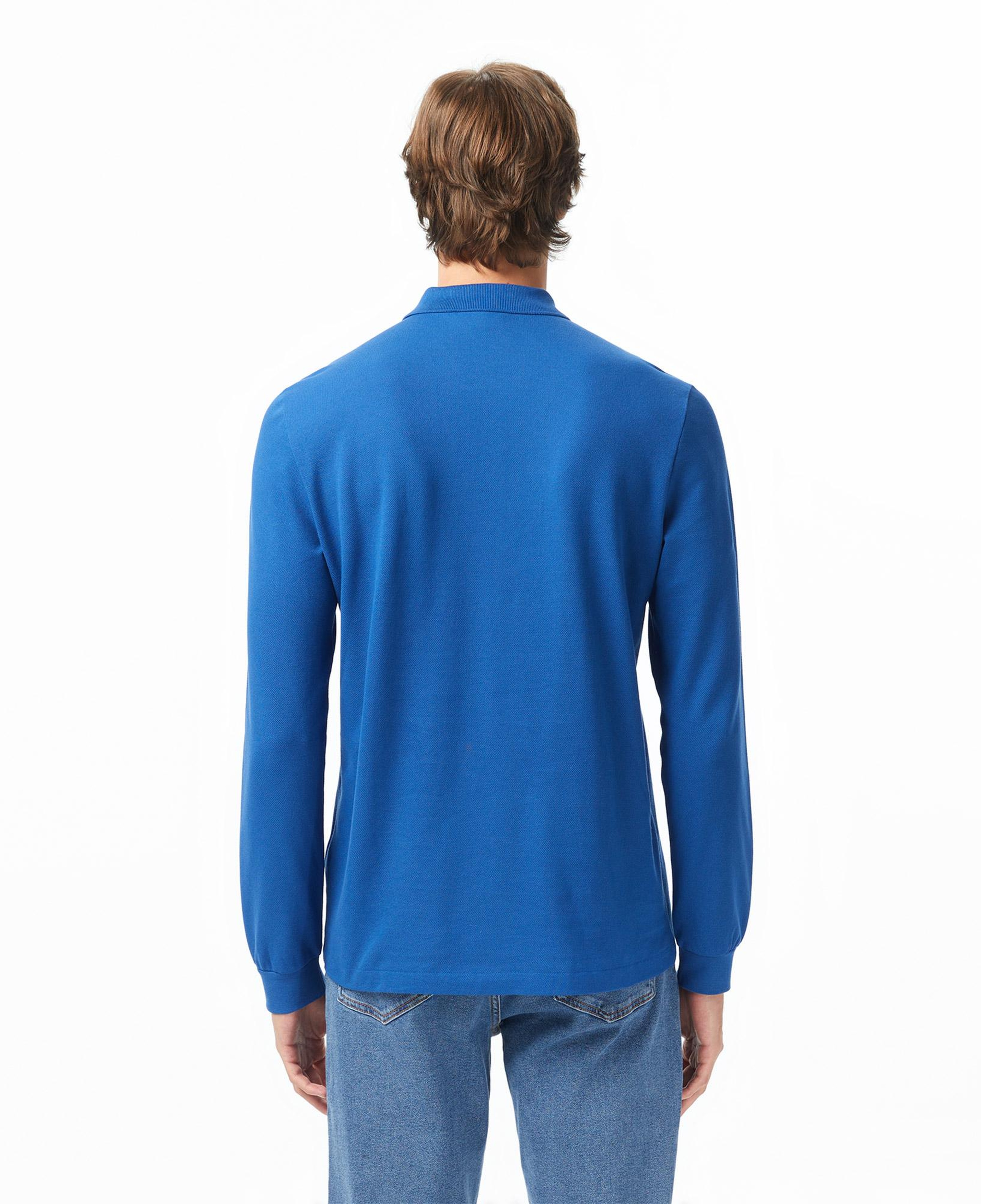 L.12.12 Erkek Classic Fit Uzun Kollu Koyu Mavi Polo