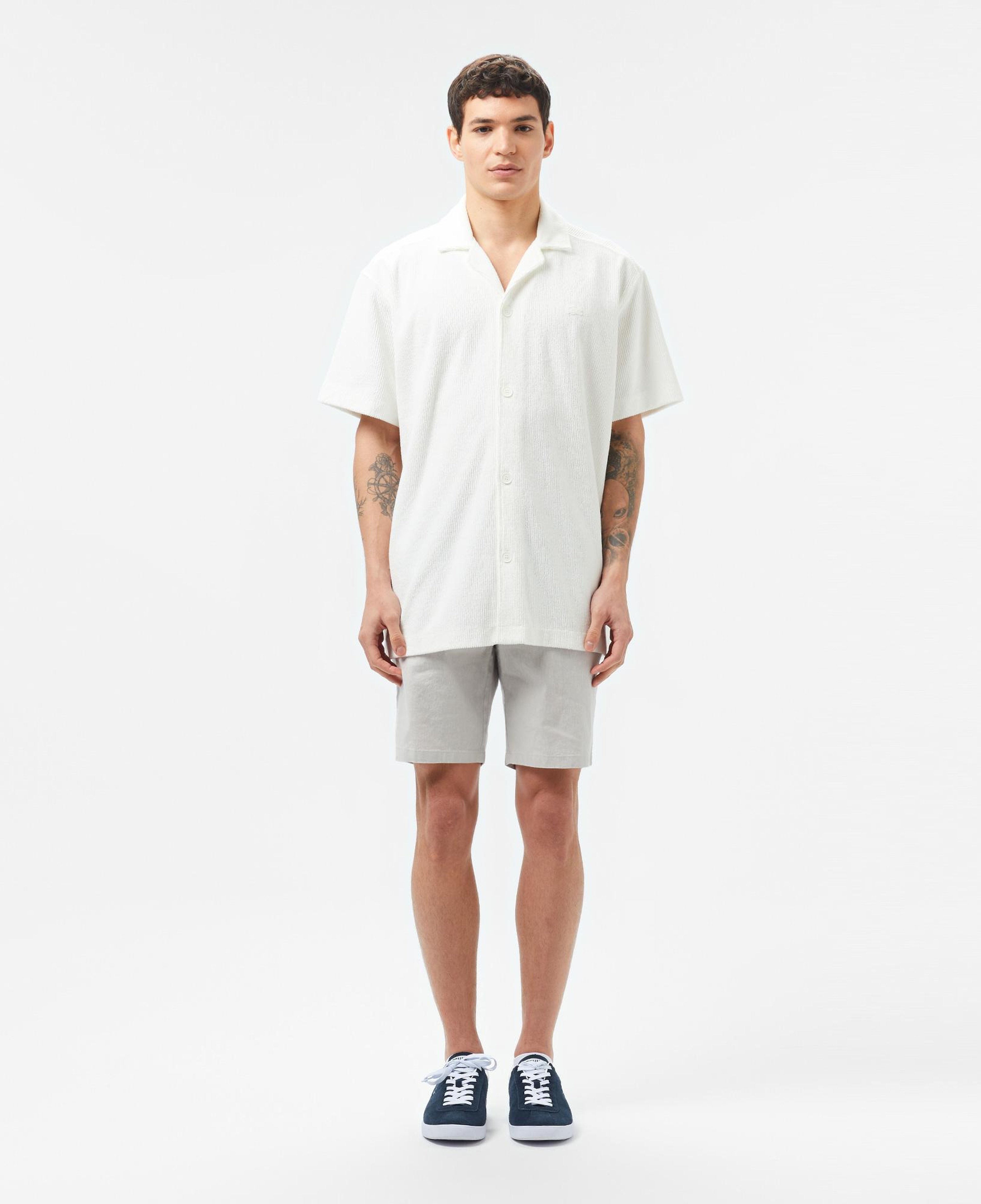 Erkek Relaxed Fit Kısa Kollu Beyaz Gömlek