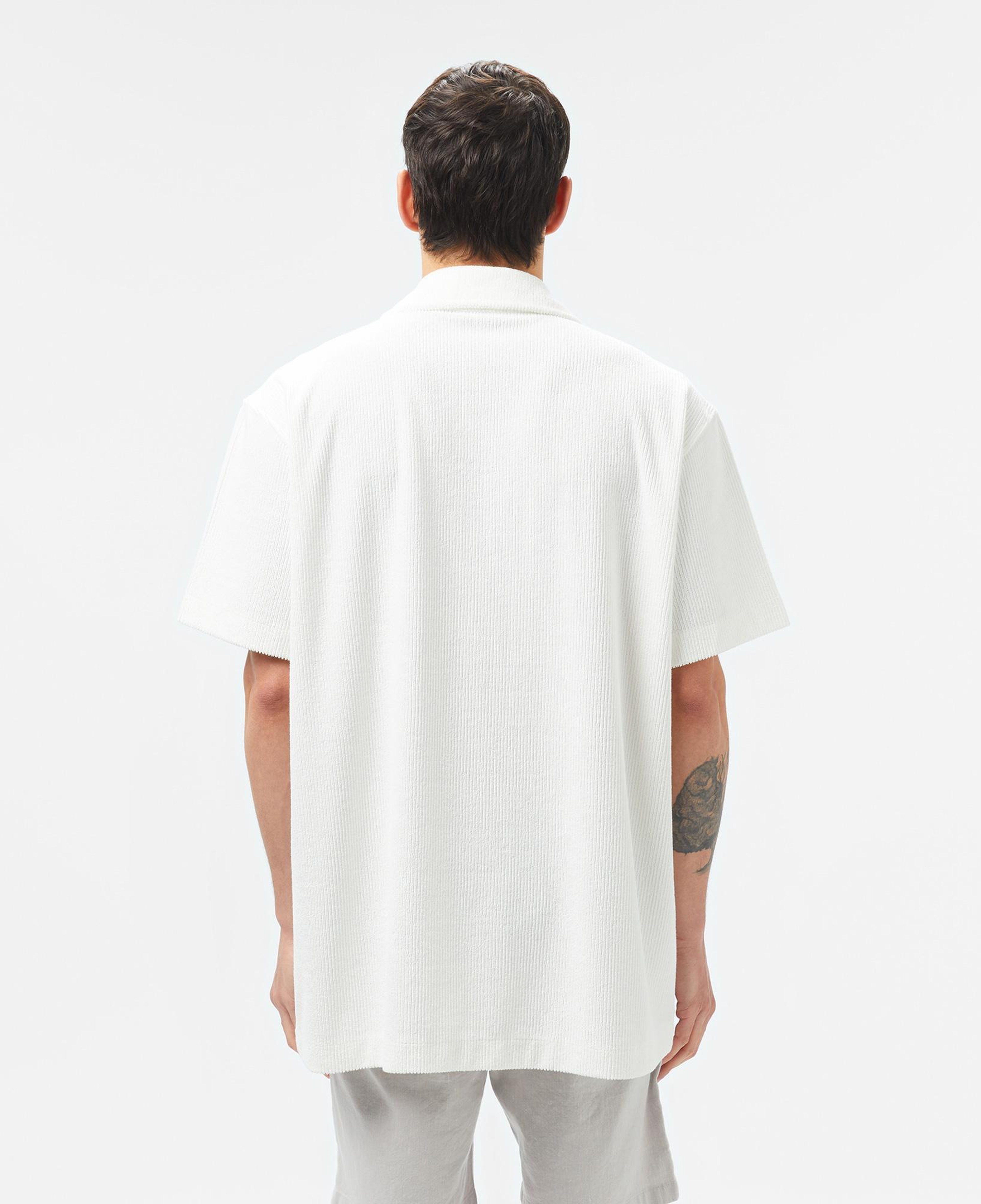 Erkek Relaxed Fit Kısa Kollu Beyaz Gömlek