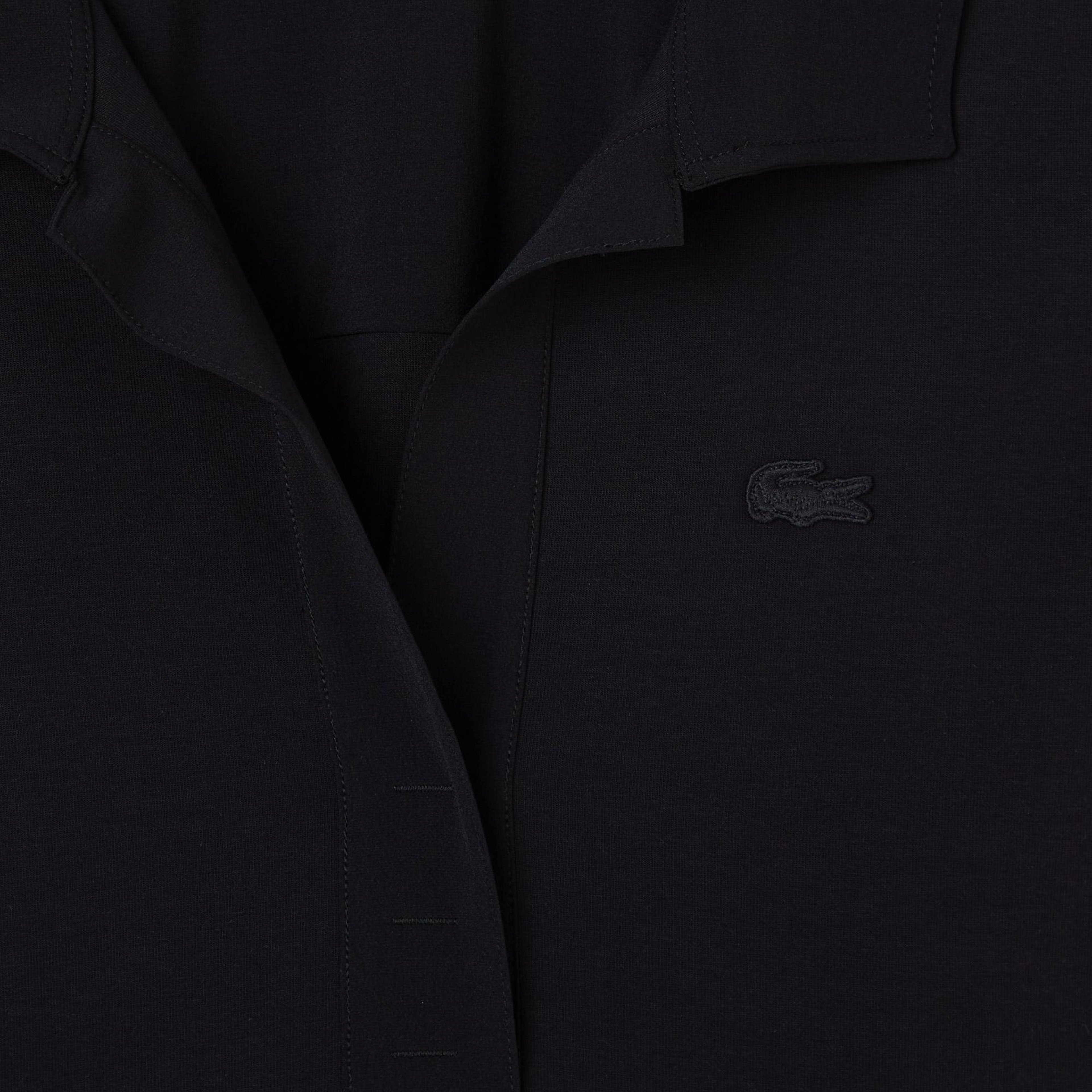 Lacoste Kadın Truvakar Kollu Siyah Gömlek