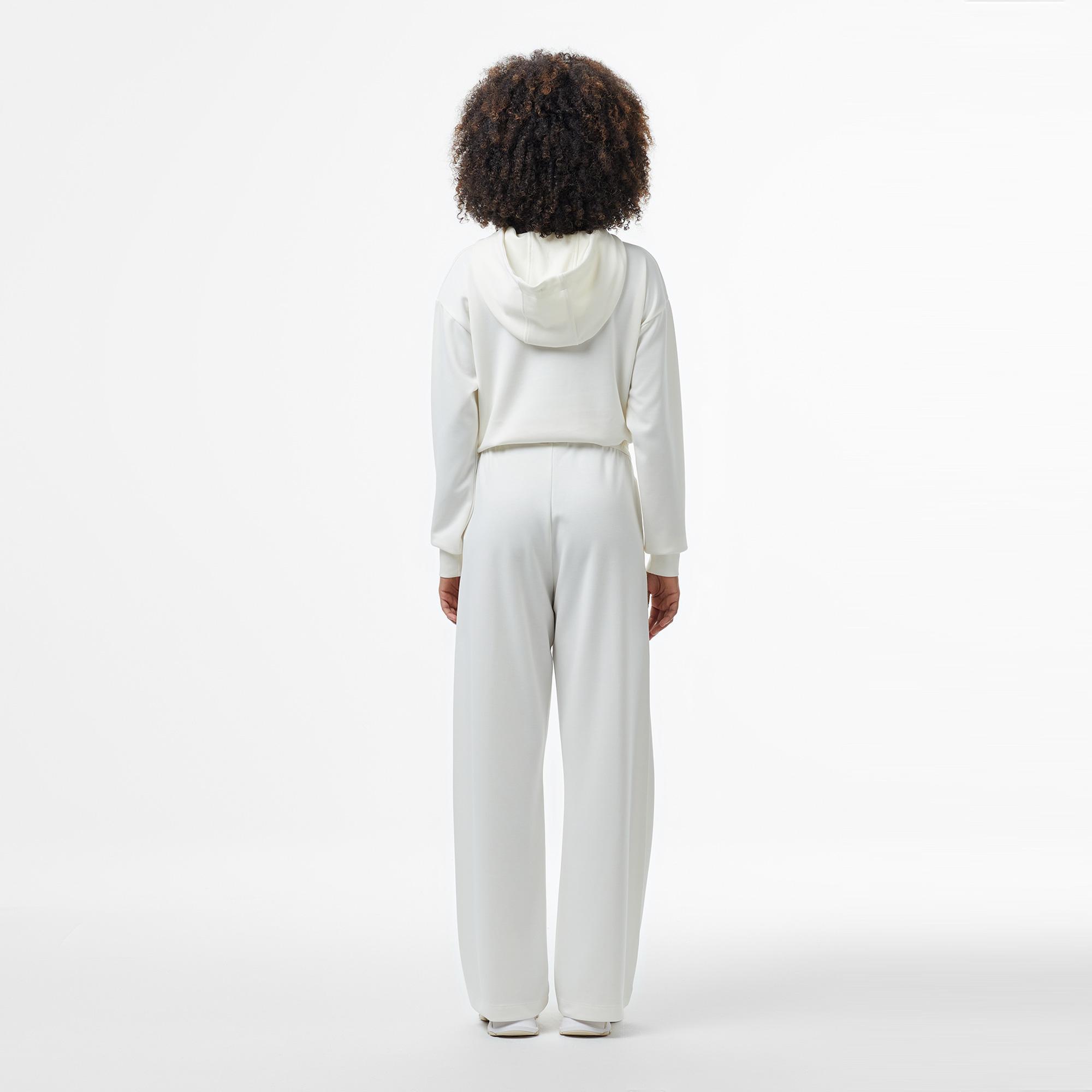 Lacoste Kadın Loose Fit Beyaz Modal Karışımlı Eşofman Altı