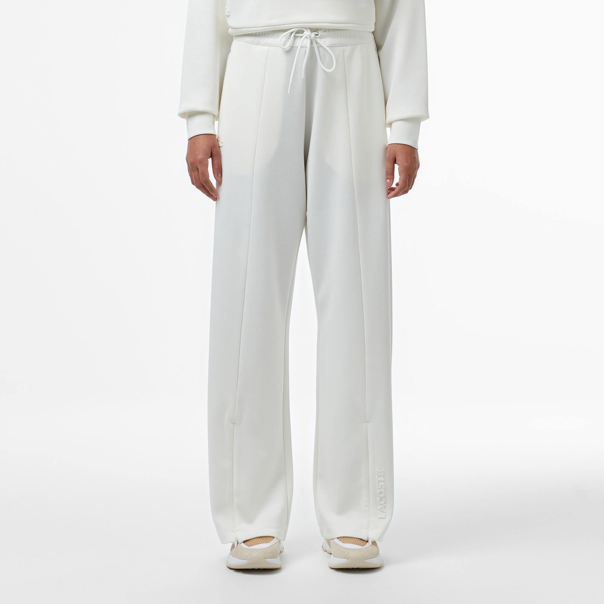 Lacoste Kadın Loose Fit Beyaz Modal Karışımlı Eşofman Altı