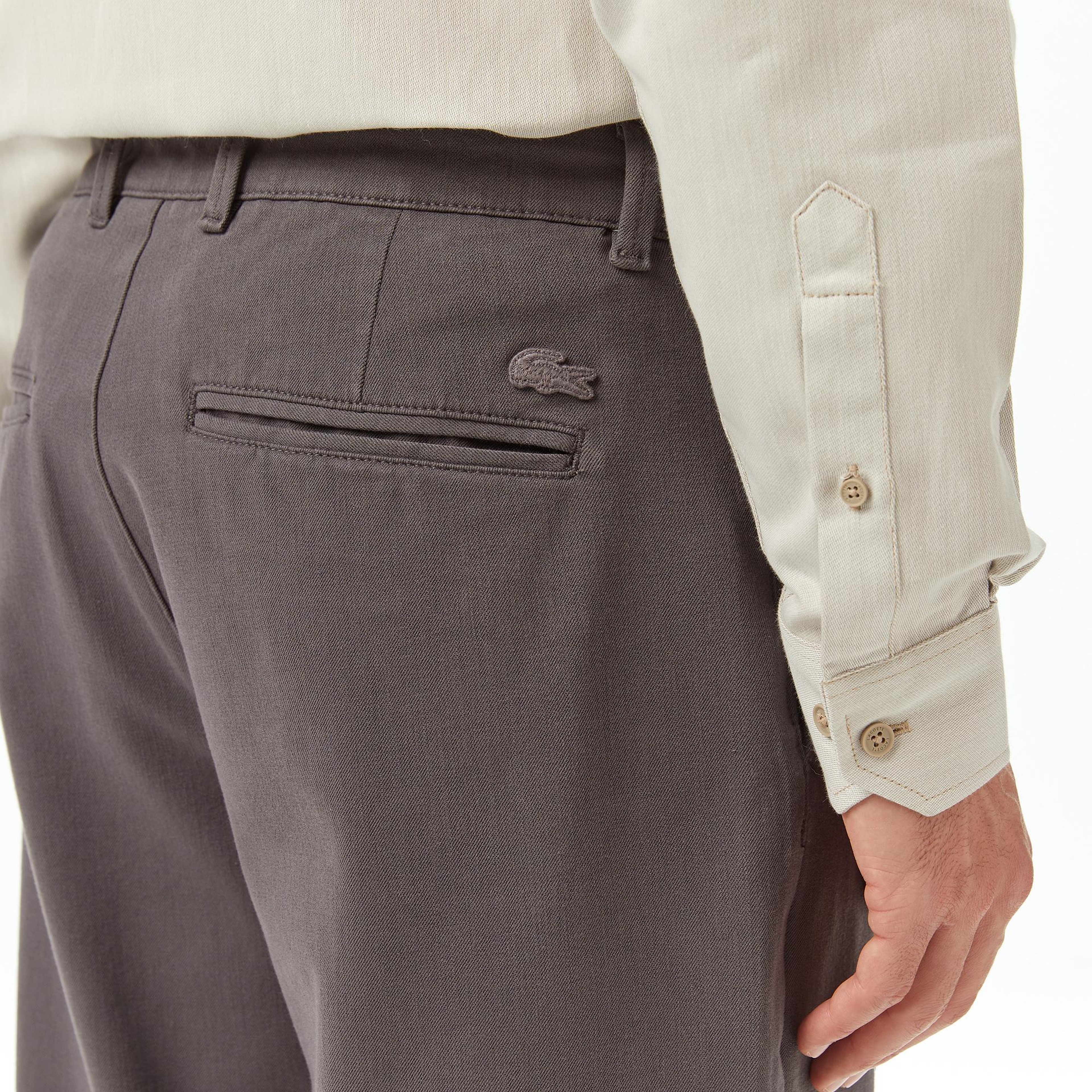 Erkek Regular Fit Koyu Gri Modal Karışımlı Pantolon