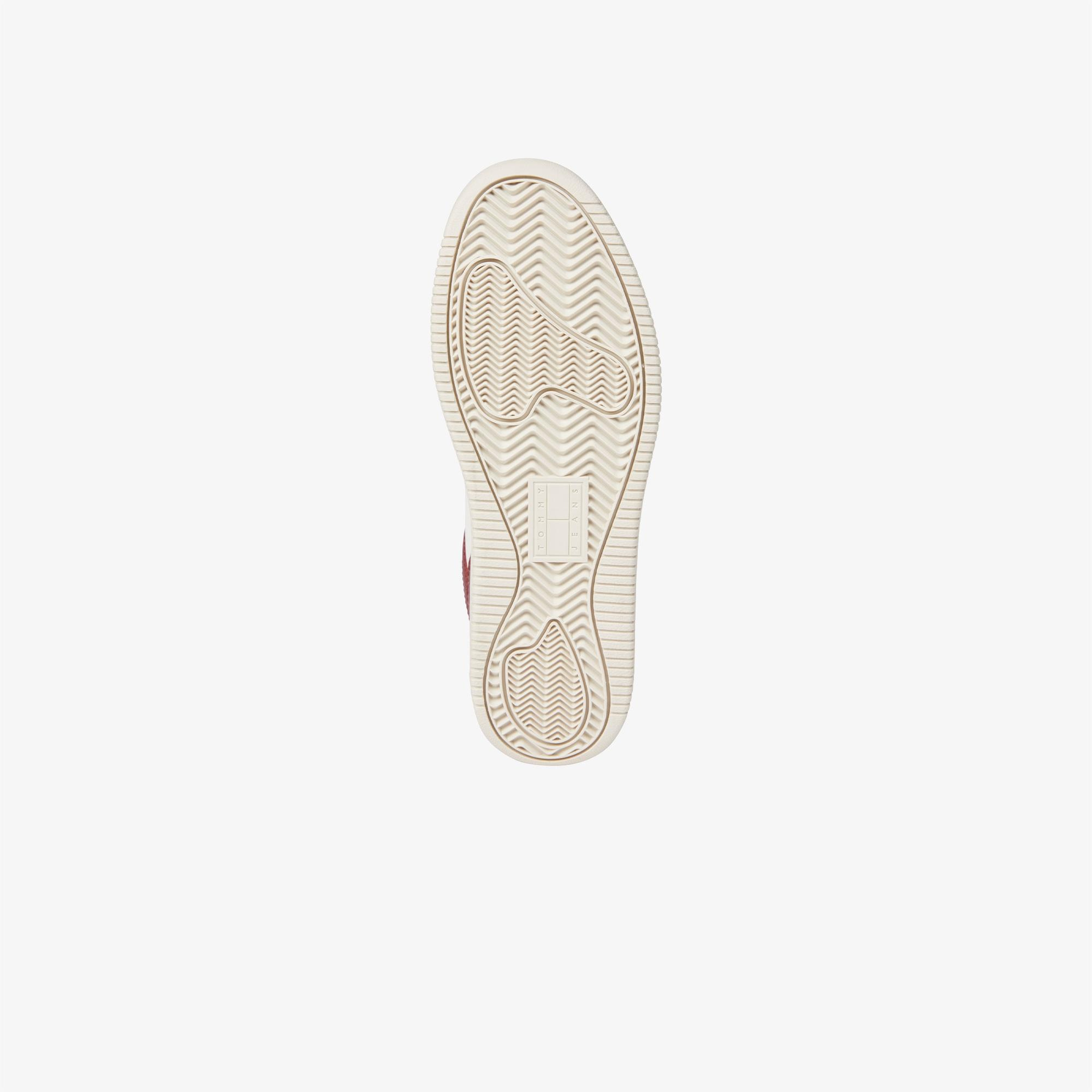 Tommy Hilfiger Jeans Cupsole Leather Kadın Kırmızı Spor Ayakkabı
