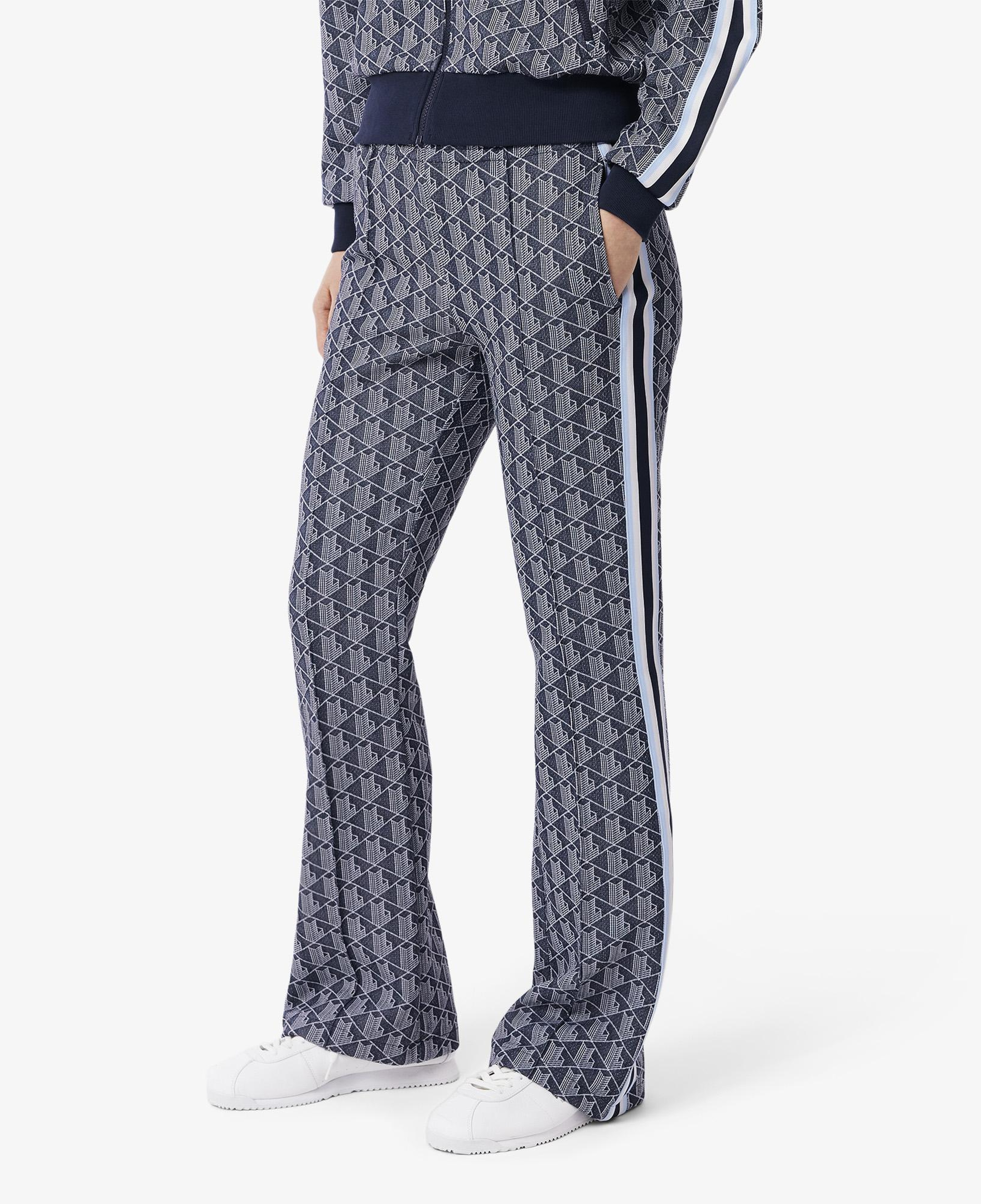 Lacoste Flare Fit Monogram Kadın Lacivert Eşofman Altı