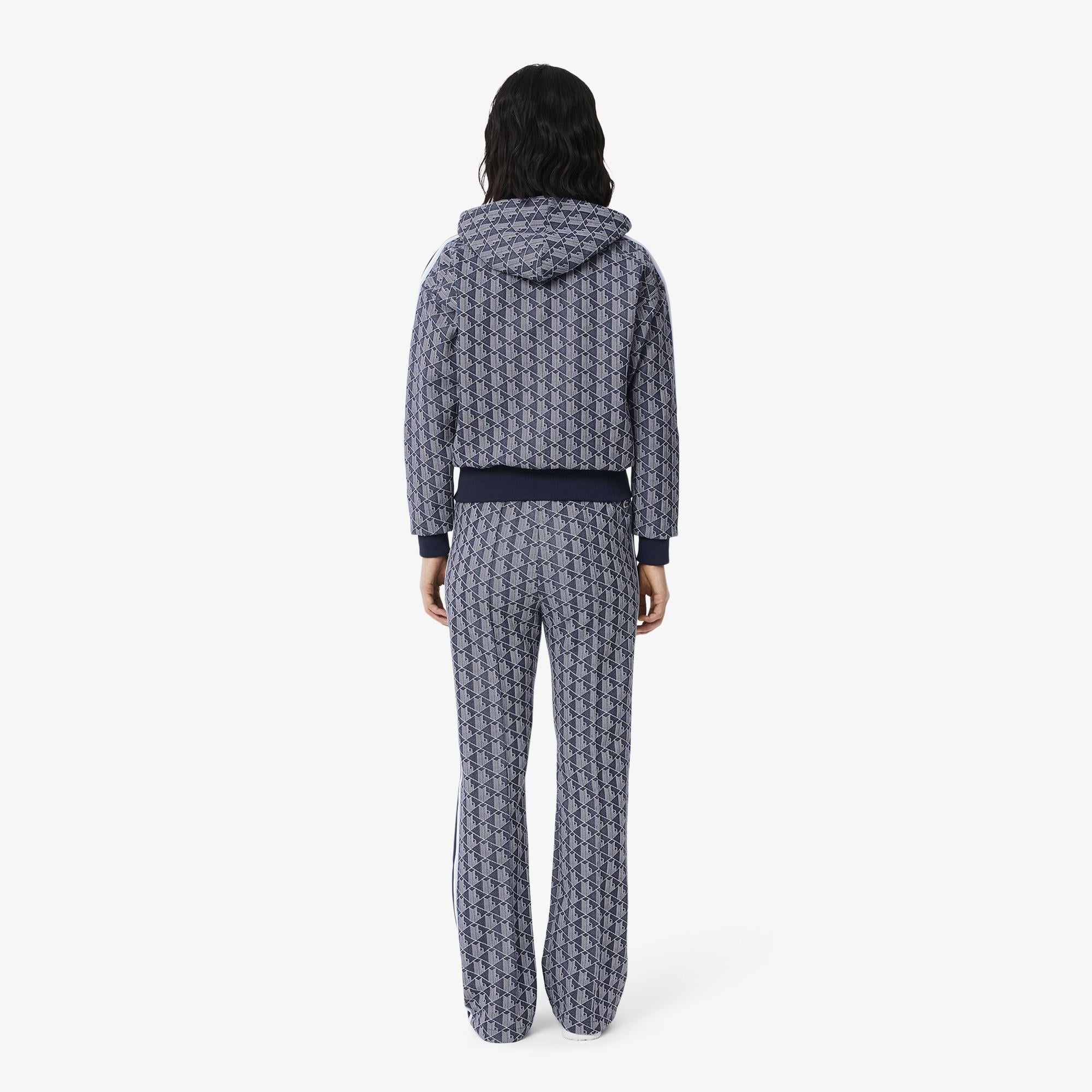 Lacoste Kadın Flare Fit Monogram Lacivert Eşofman Altı
