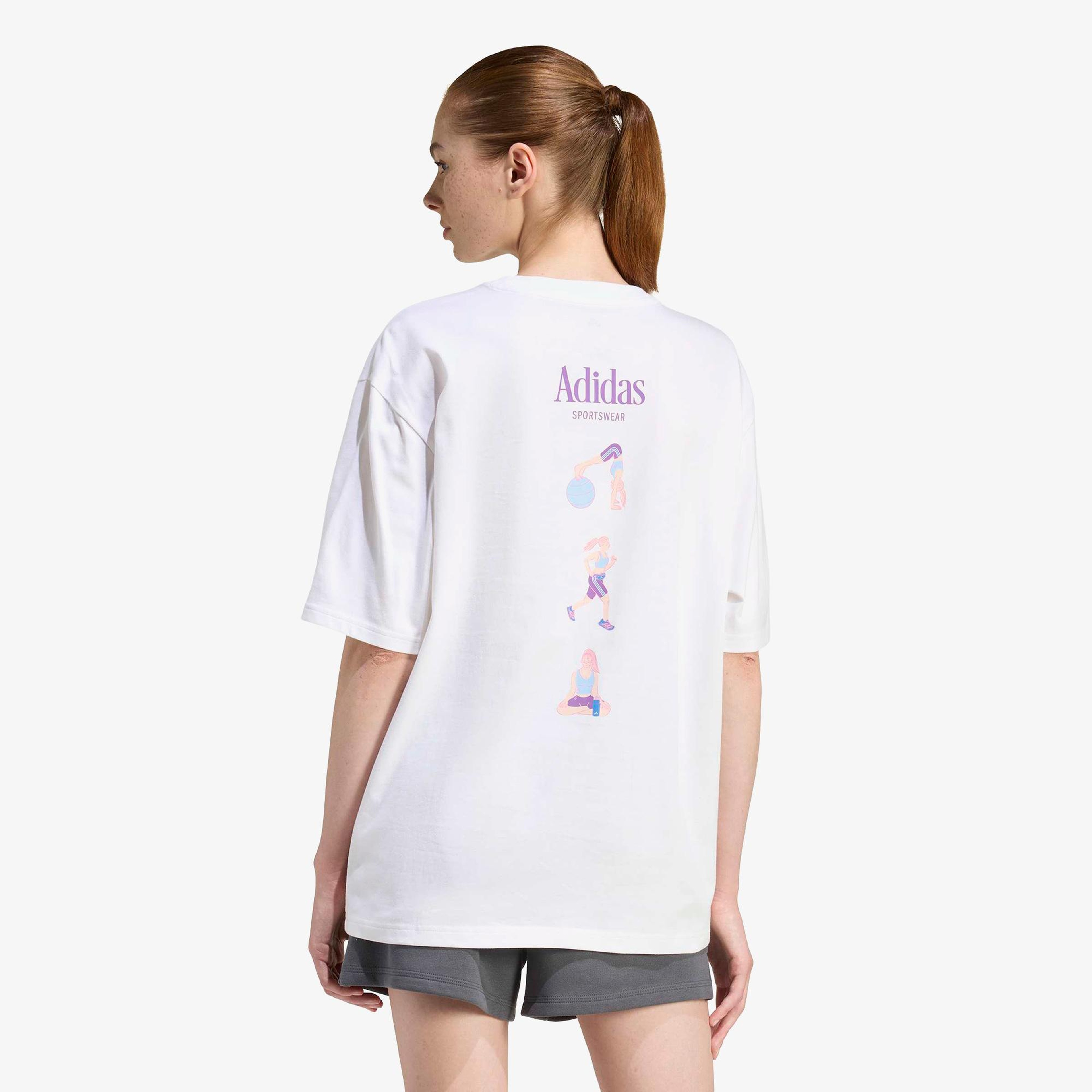 adidas Soft Sport Kadın Beyaz T-Shirt