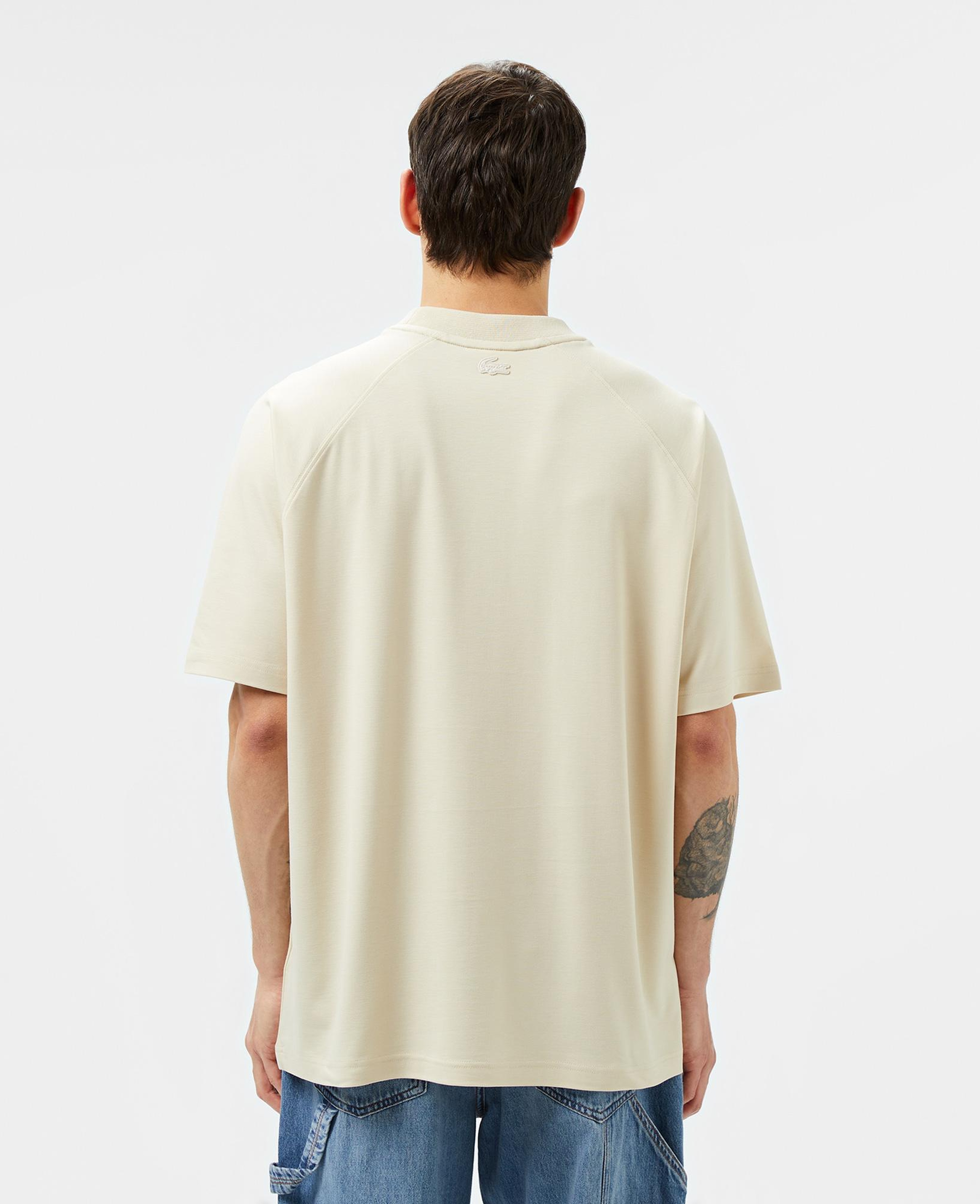 Erkek Oversize Fit Bisiklet Yaka Bej T-Shirt