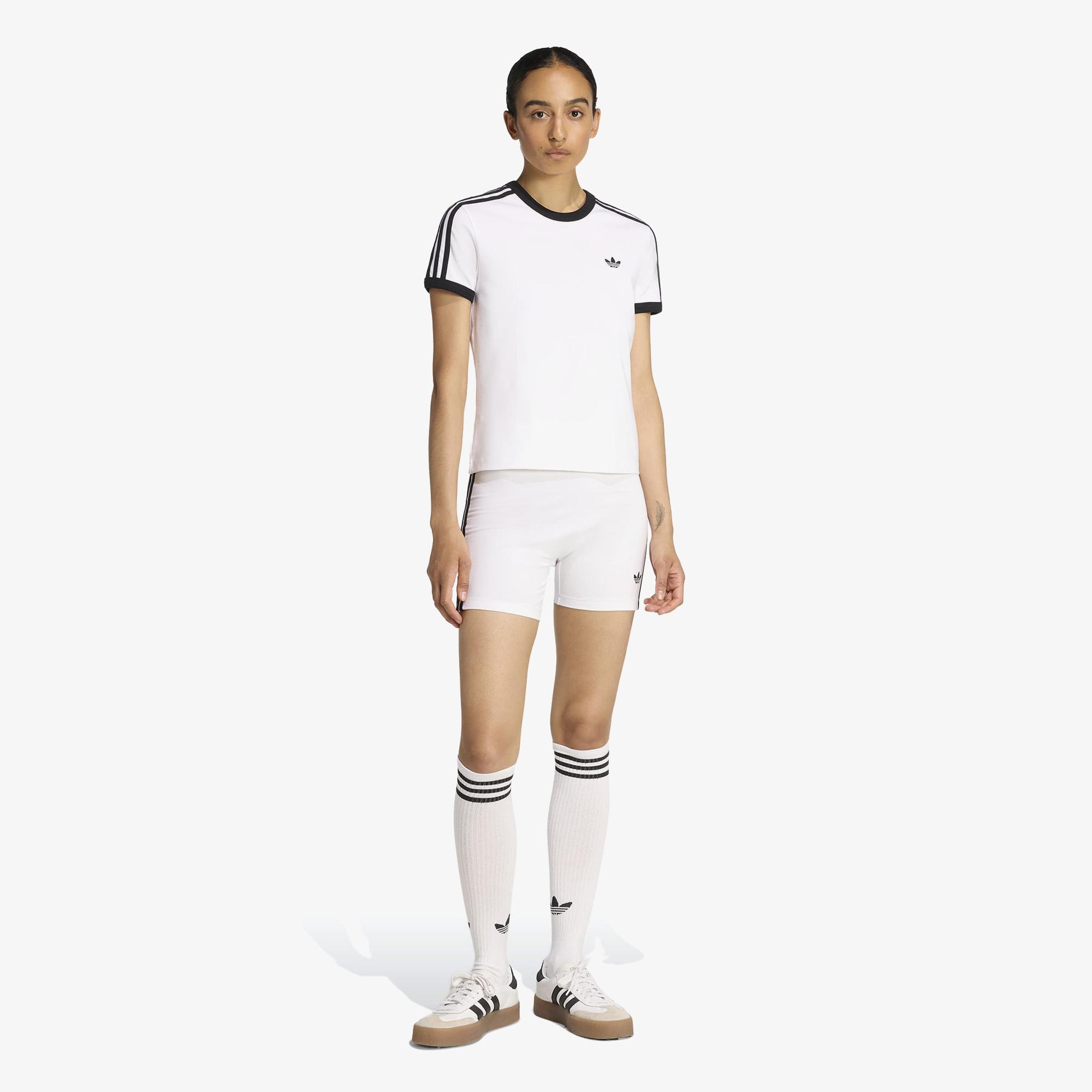 adidas 3S Slim Kadın Beyaz T-Shirt