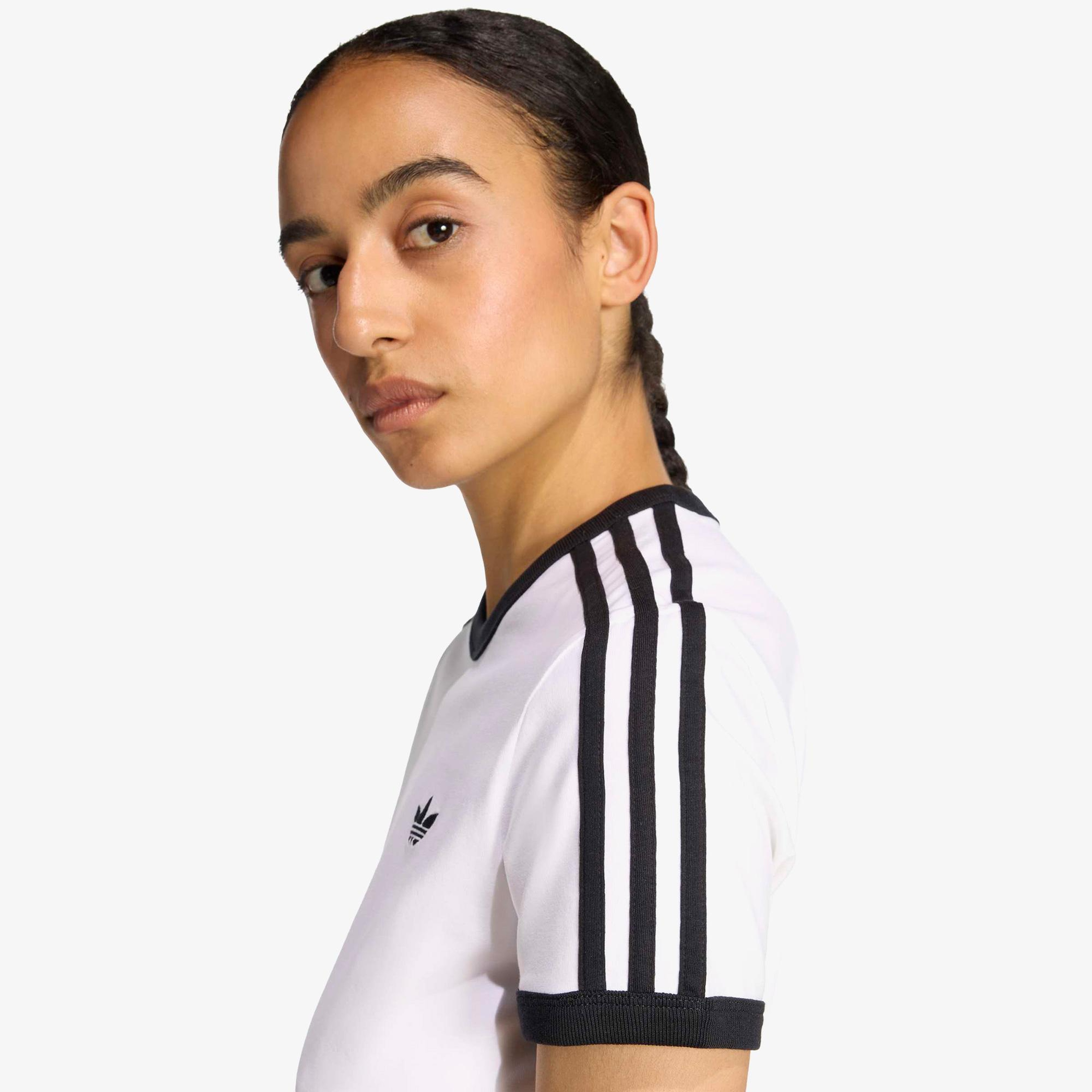 adidas 3S Slim Kadın Beyaz T-Shirt
