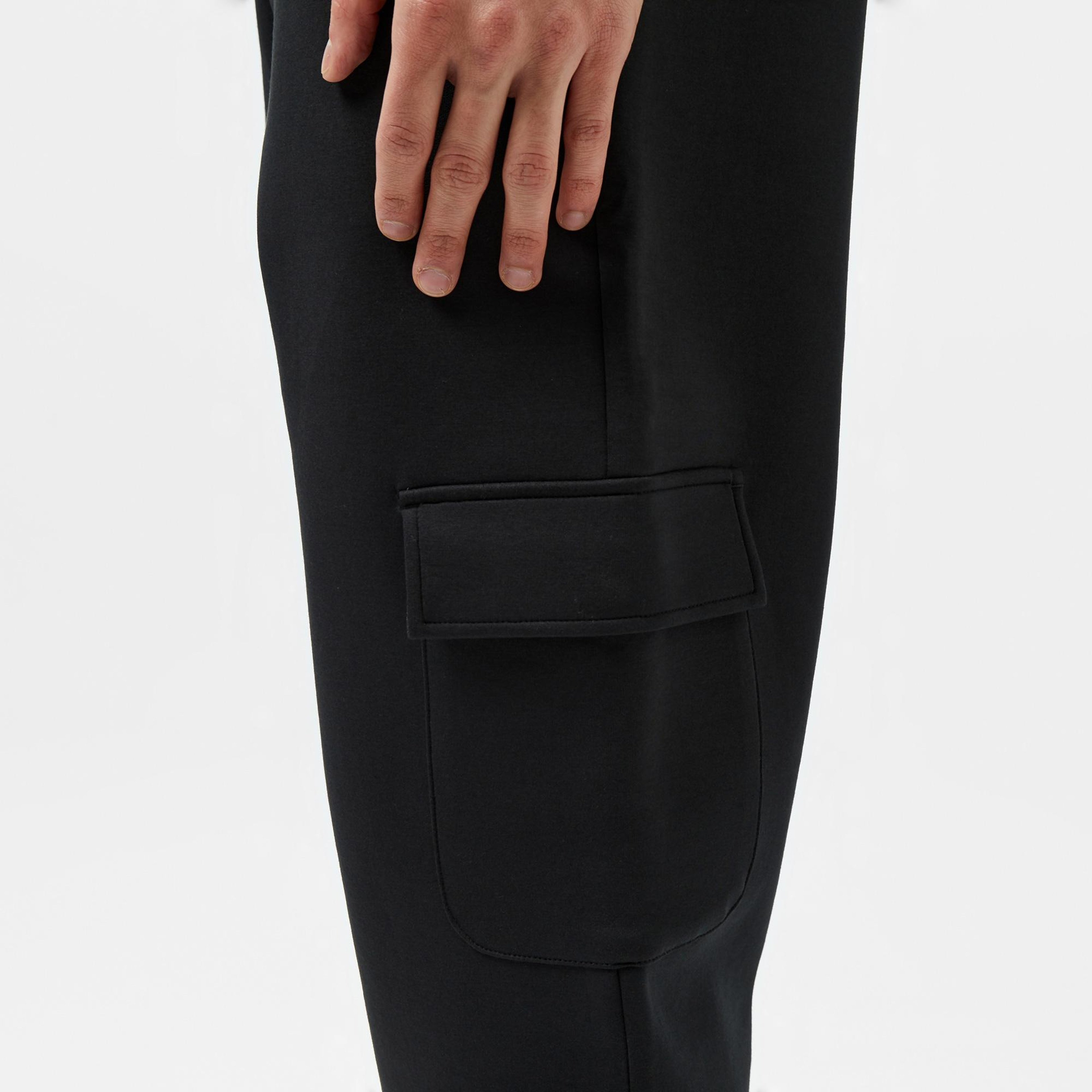 Erkek Loose Fit Siyah Eşofman Altı