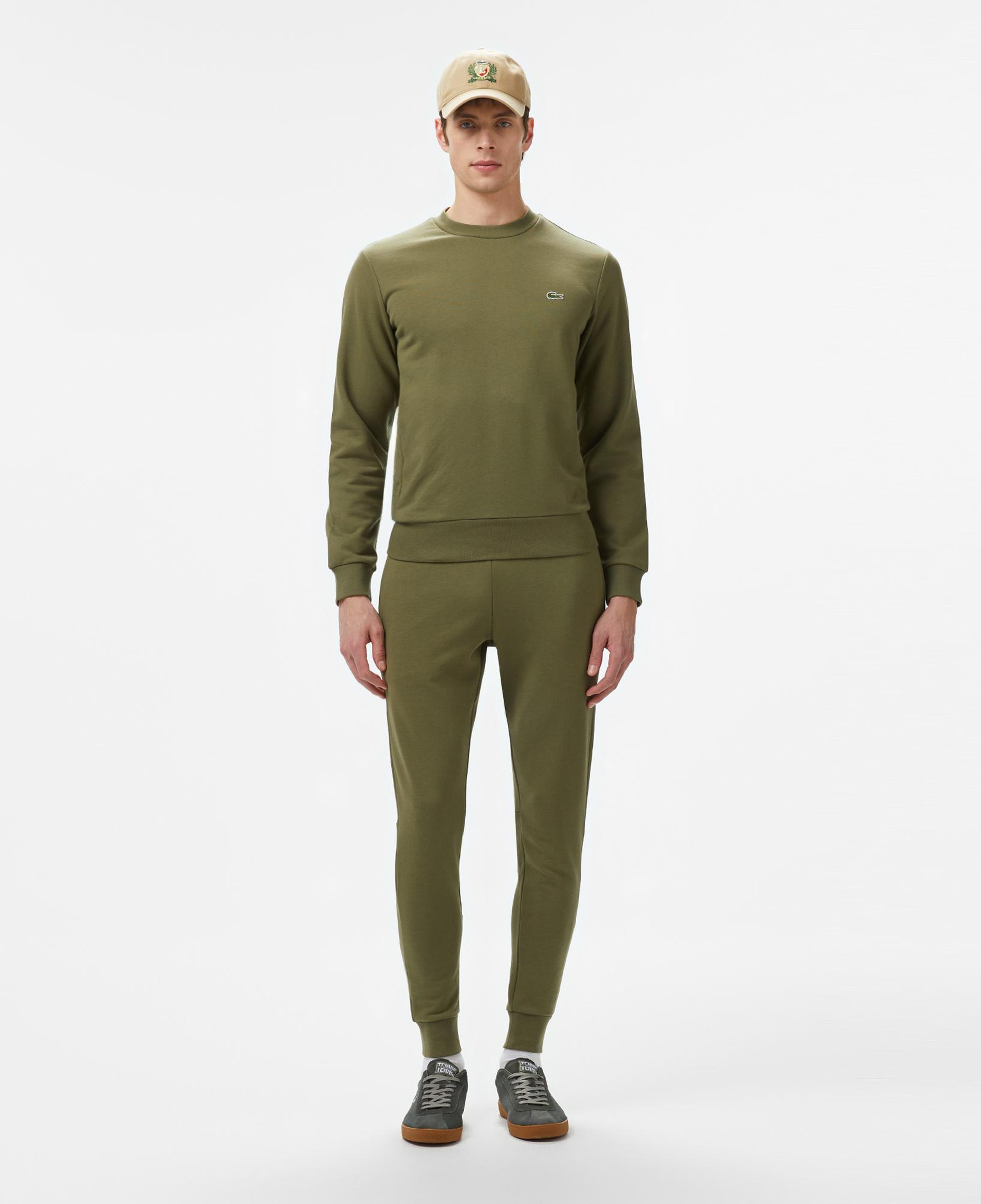 Erkek Slim Fit Organik Pamuk Haki Eşofman Altı
