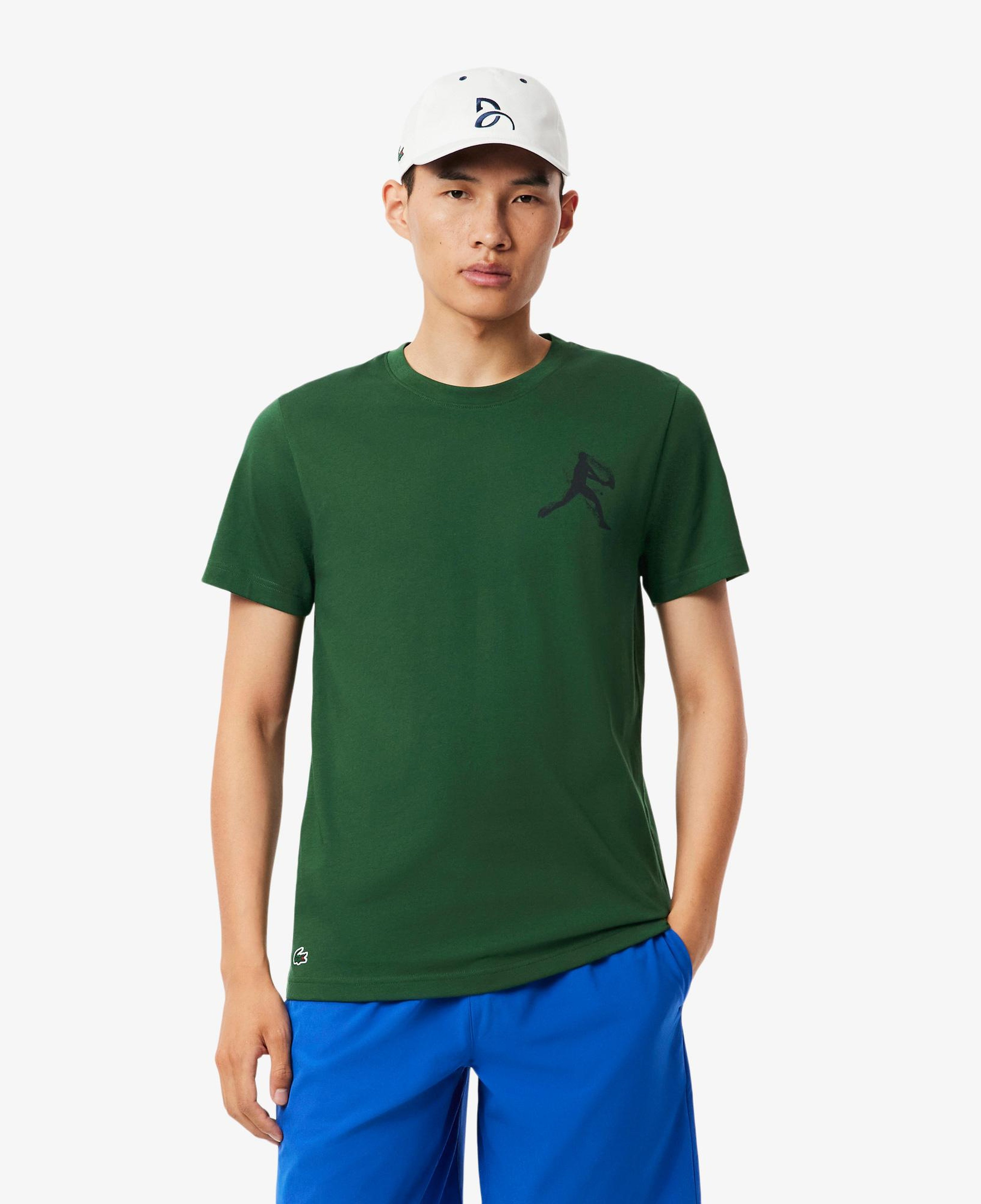 Lacoste Sport X Novak Djokovic Erkek Regular Fit Bisiklet Yaka Yeşil T-Shirt