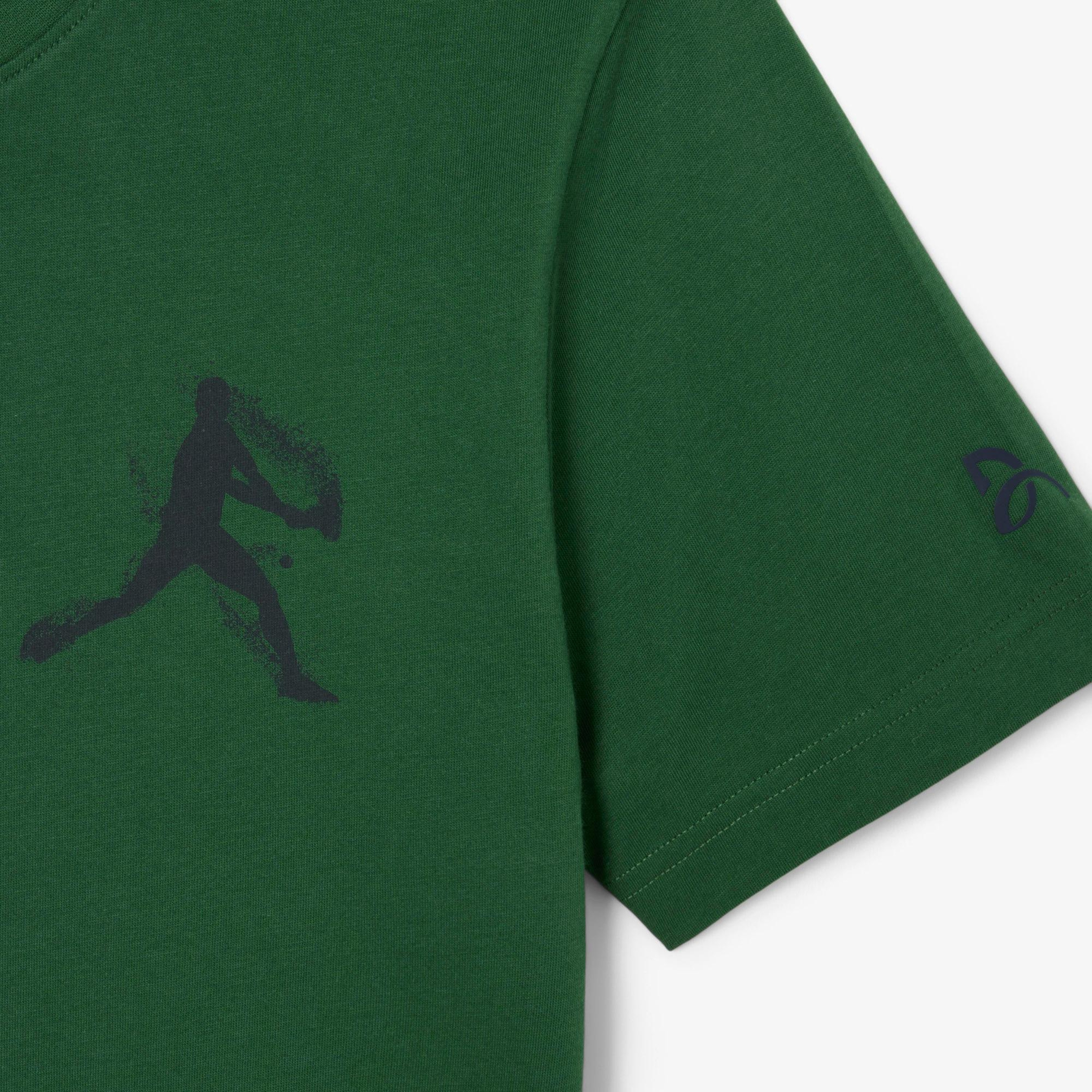 Lacoste Sport X Novak Djokovic Erkek Regular Fit Bisiklet Yaka Yeşil T-Shirt