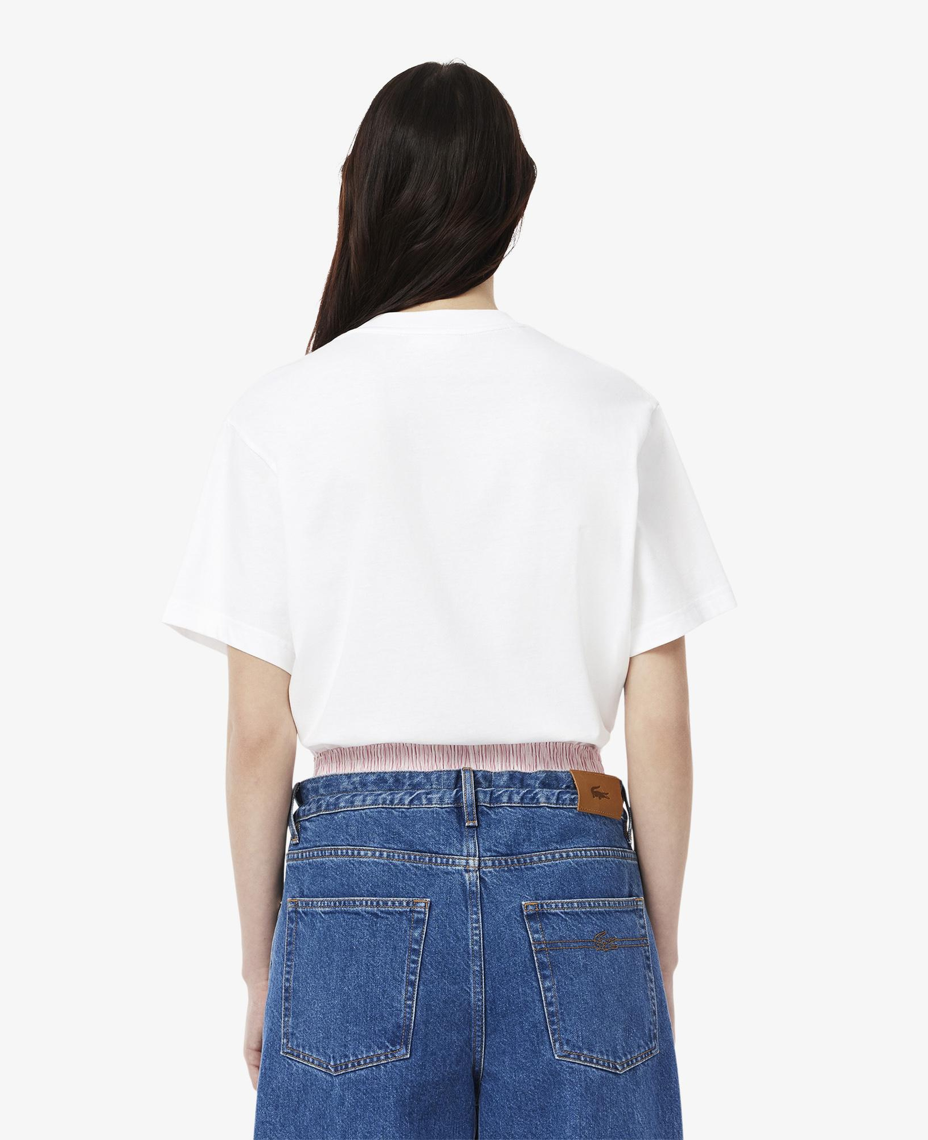 Kadın Oversize Fit Bisiklet Yaka Beyaz T-Shirt
