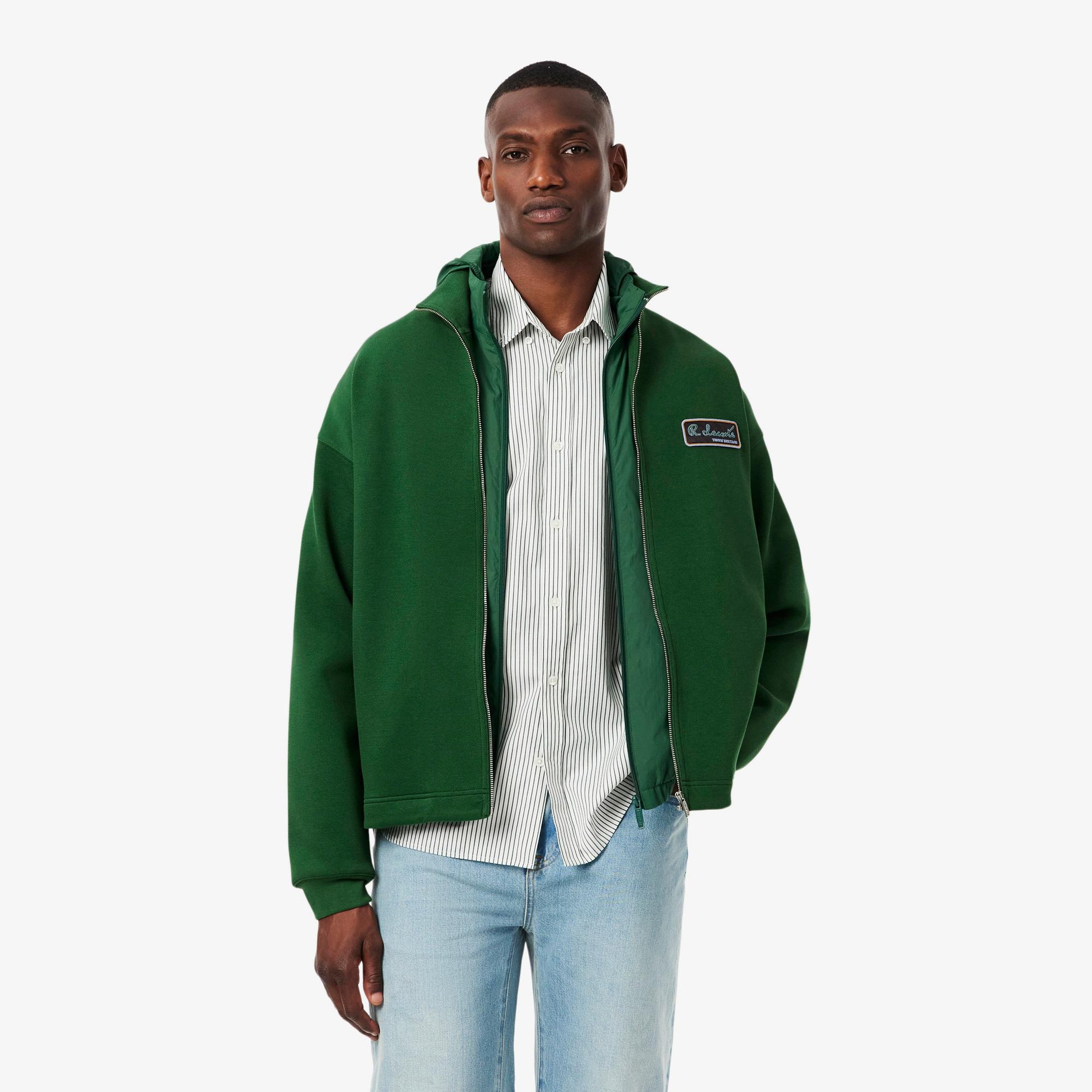 Lacoste Erkek Loose Fit Kapüşonlu Yeşil Sweatshirt