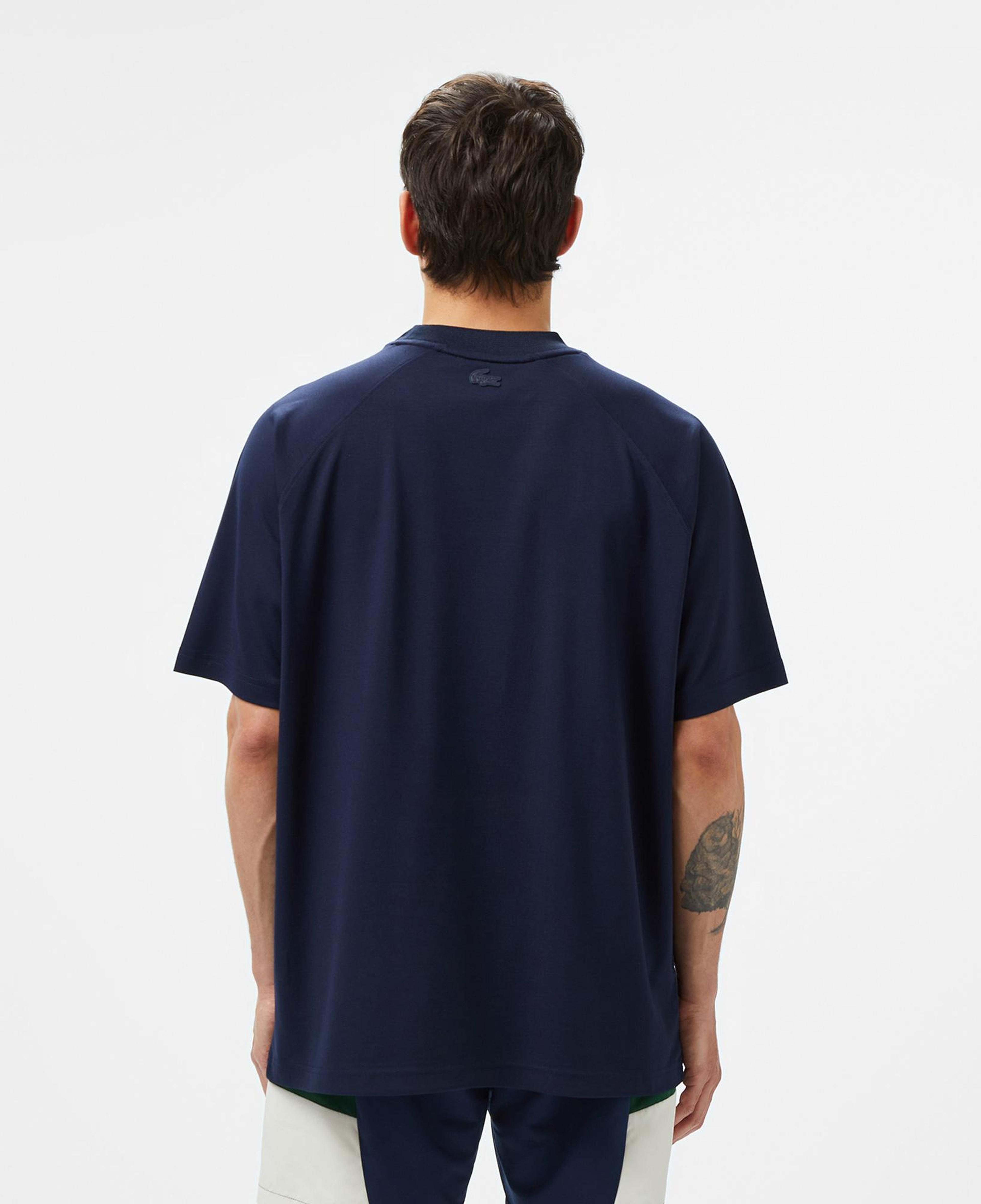 Erkek Oversize Fit Bisiklet Yaka Lacivert T-Shirt