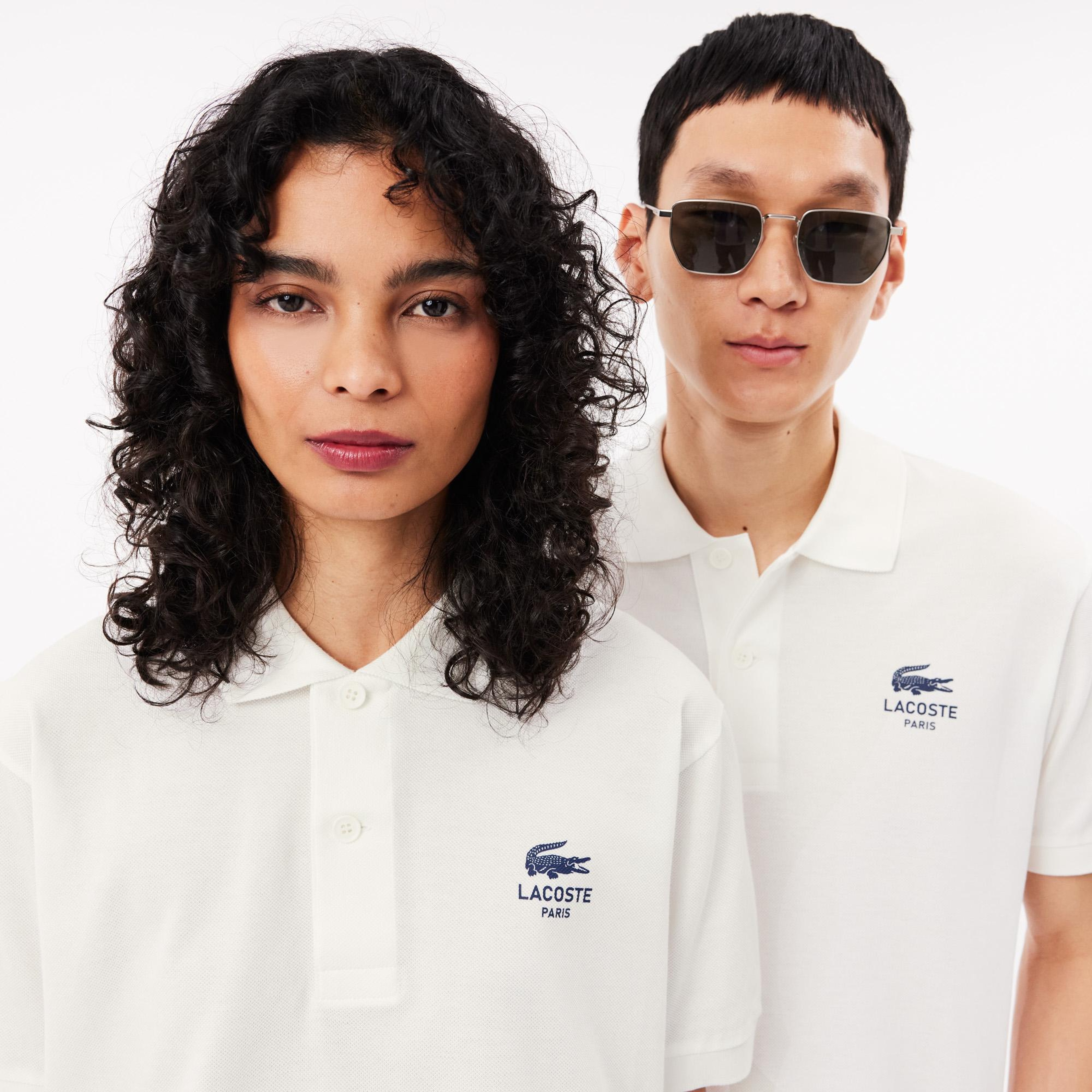 L.12.12 Unisex Classic Fit Beyaz Polo