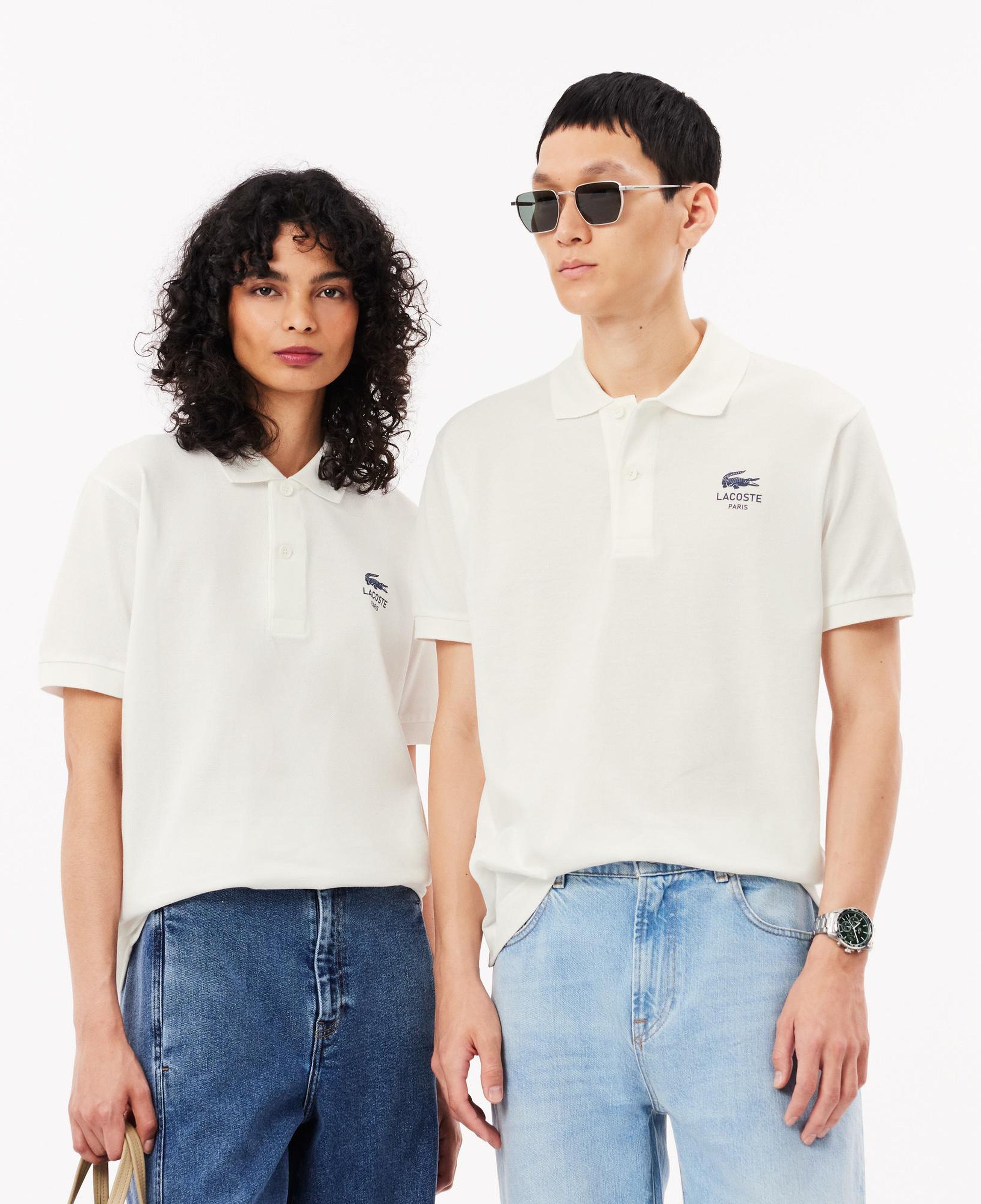 L.12.12 Unisex Classic Fit Beyaz Polo