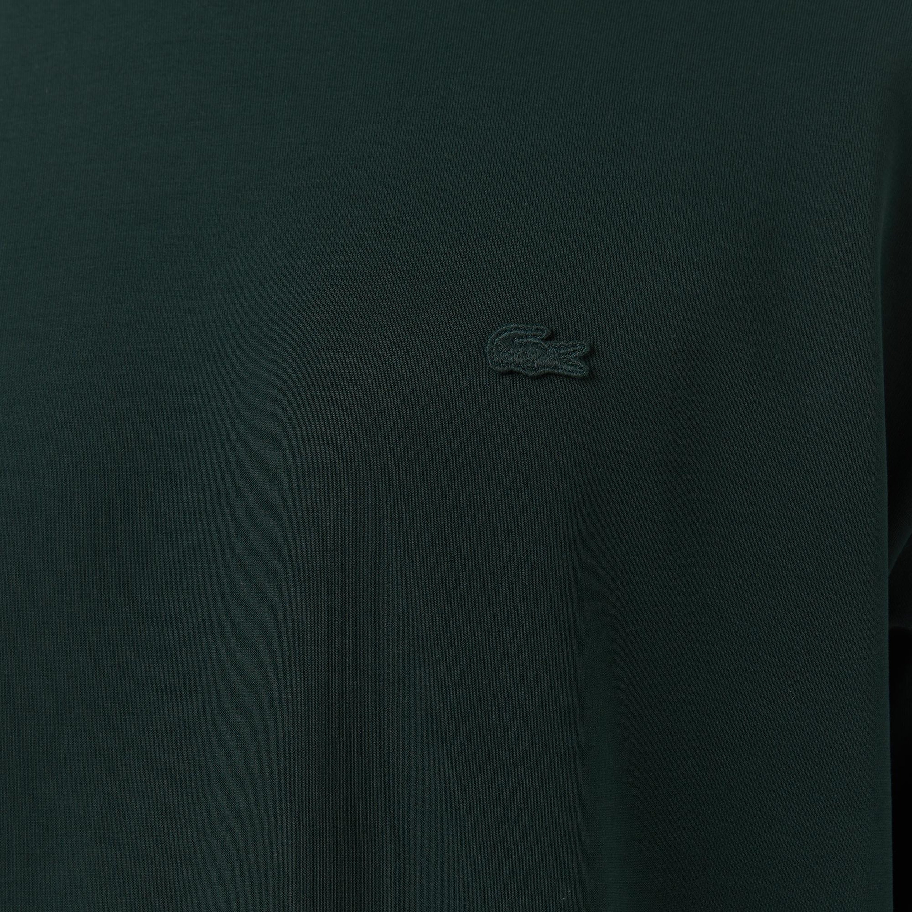 Lacoste Erkek Relaxed Fit Bisiklet Yaka Koyu Yeşil Sweatshirt