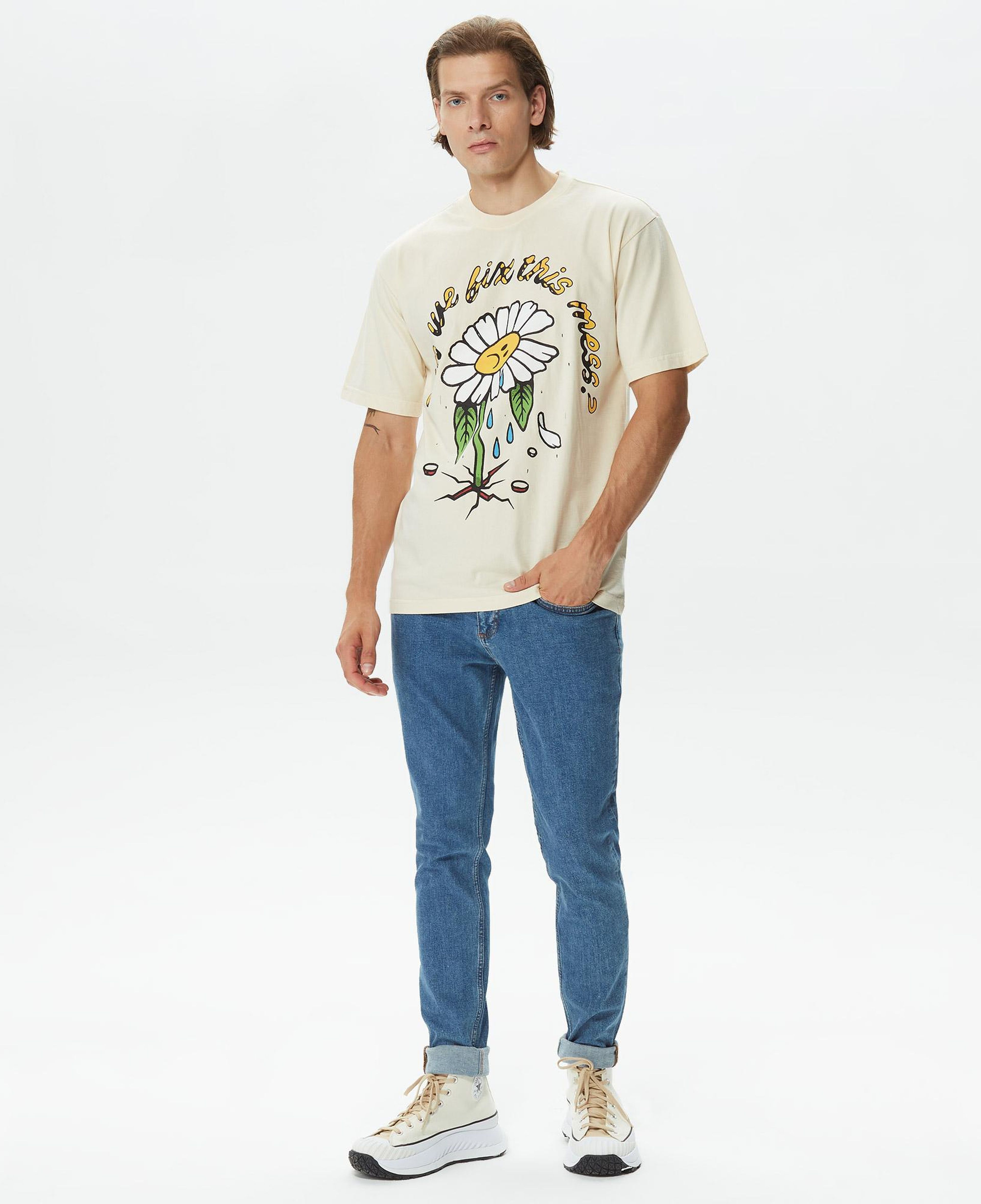 Market The Roots Erkek Krem T-Shirt