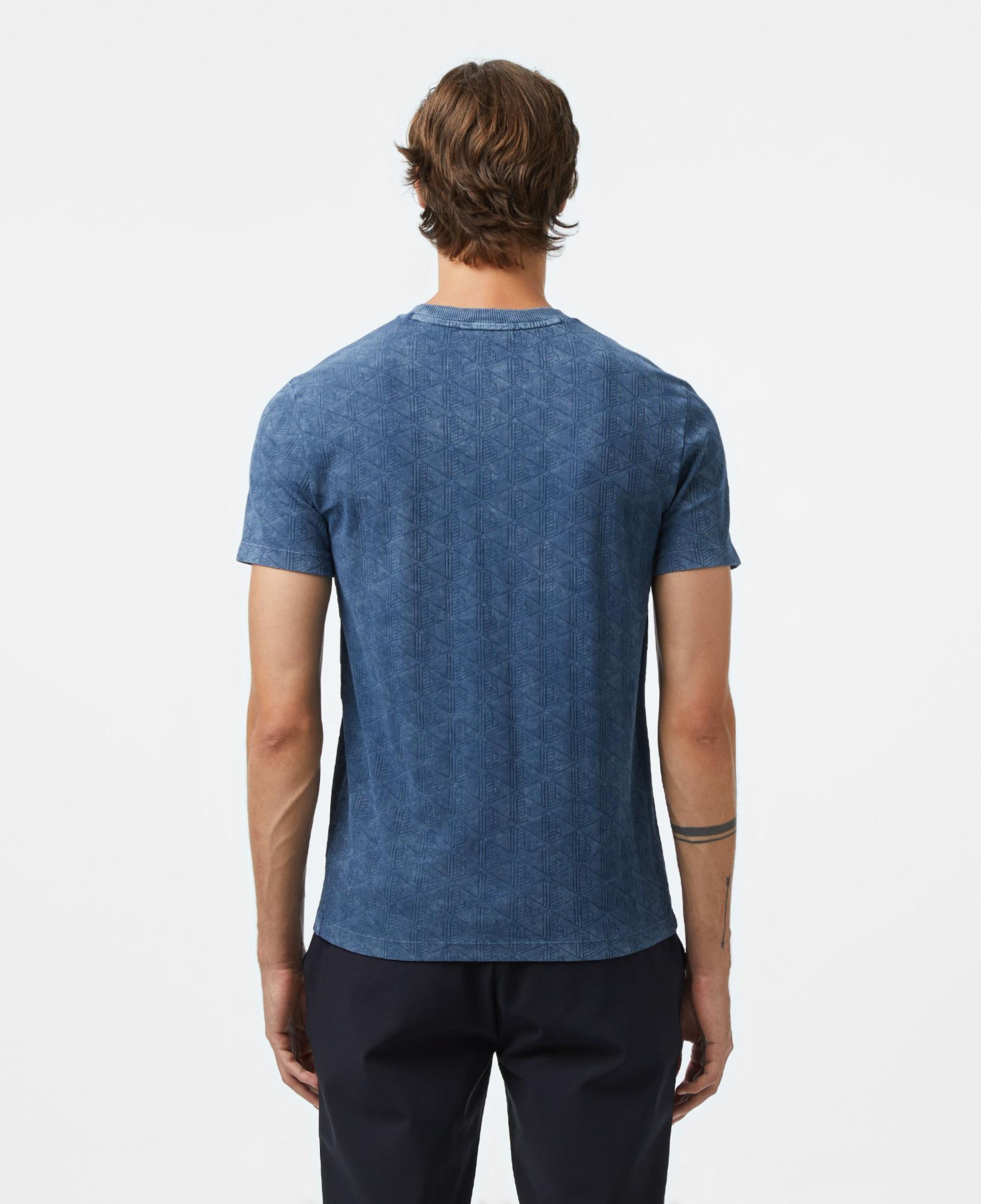 Erkek Regular Fit Bisiklet Yaka Monogram Lacivert T-Shirt