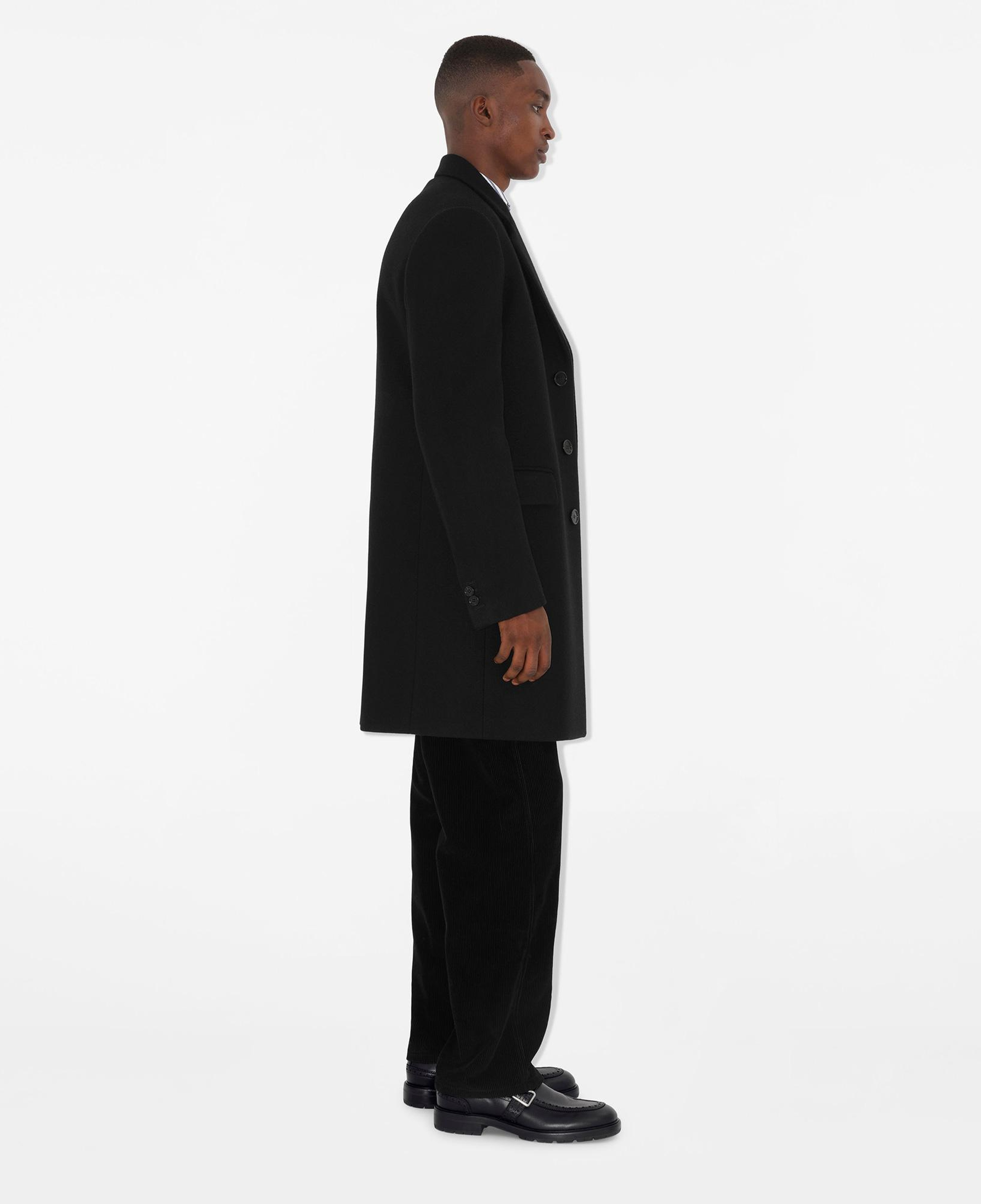 Burberry Wool Tailored Erkek Siyah Palto