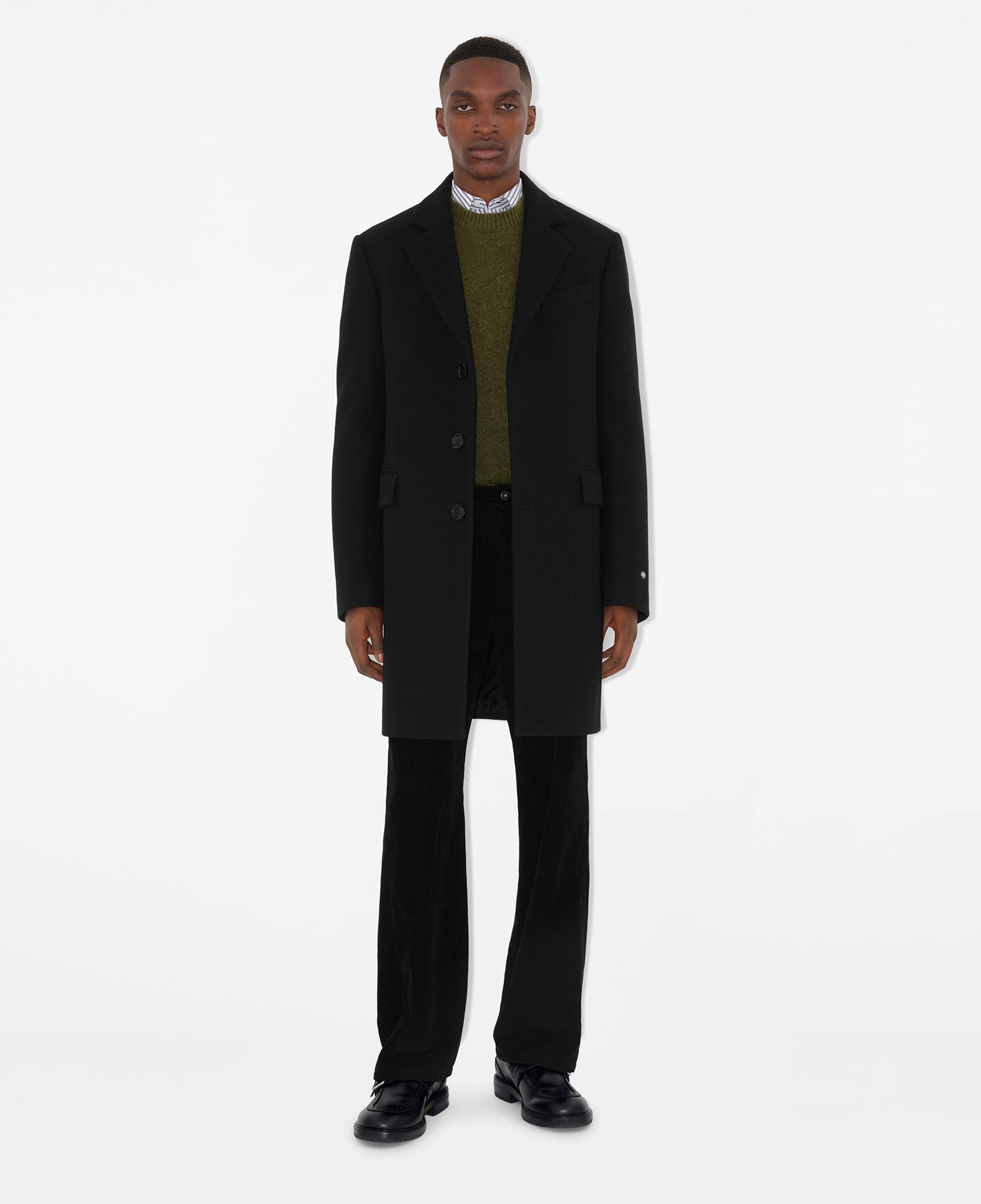 Burberry Wool Tailored Erkek Siyah Palto