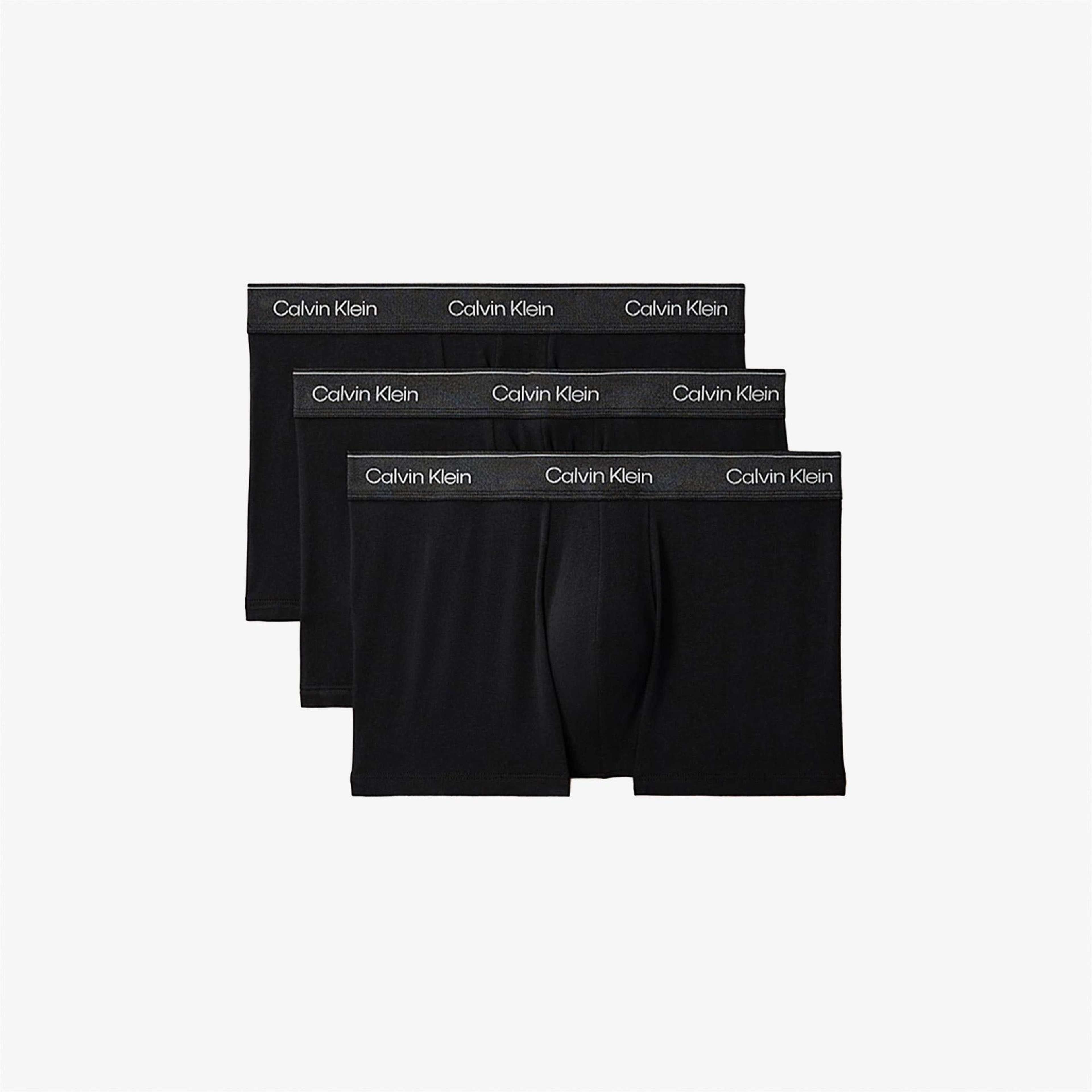 Calvin Klein Icon Cotton Stretch Erkek Siyah 3'lü Boxer Seti