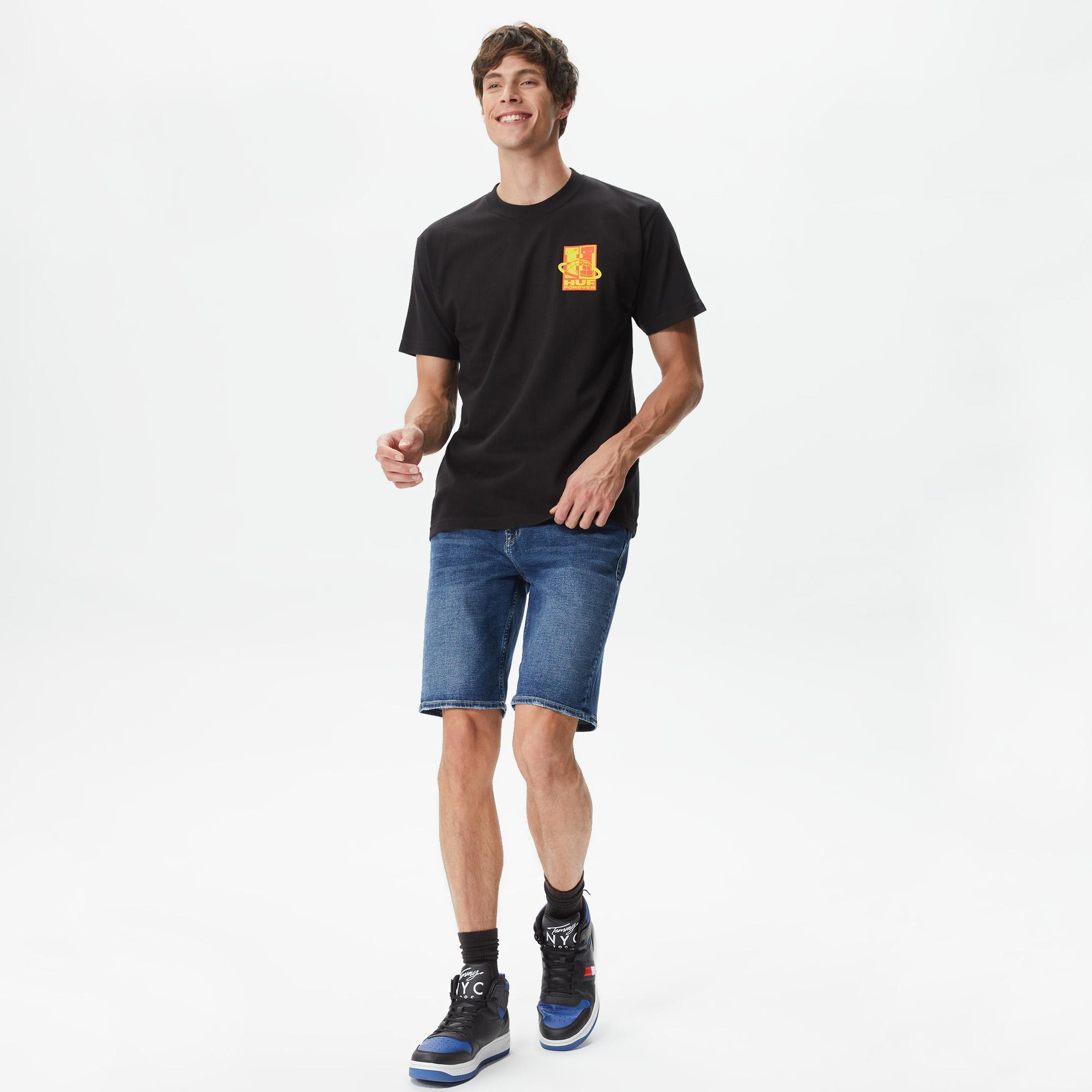 Huf Galaxywide Erkek Siyah T-Shirt