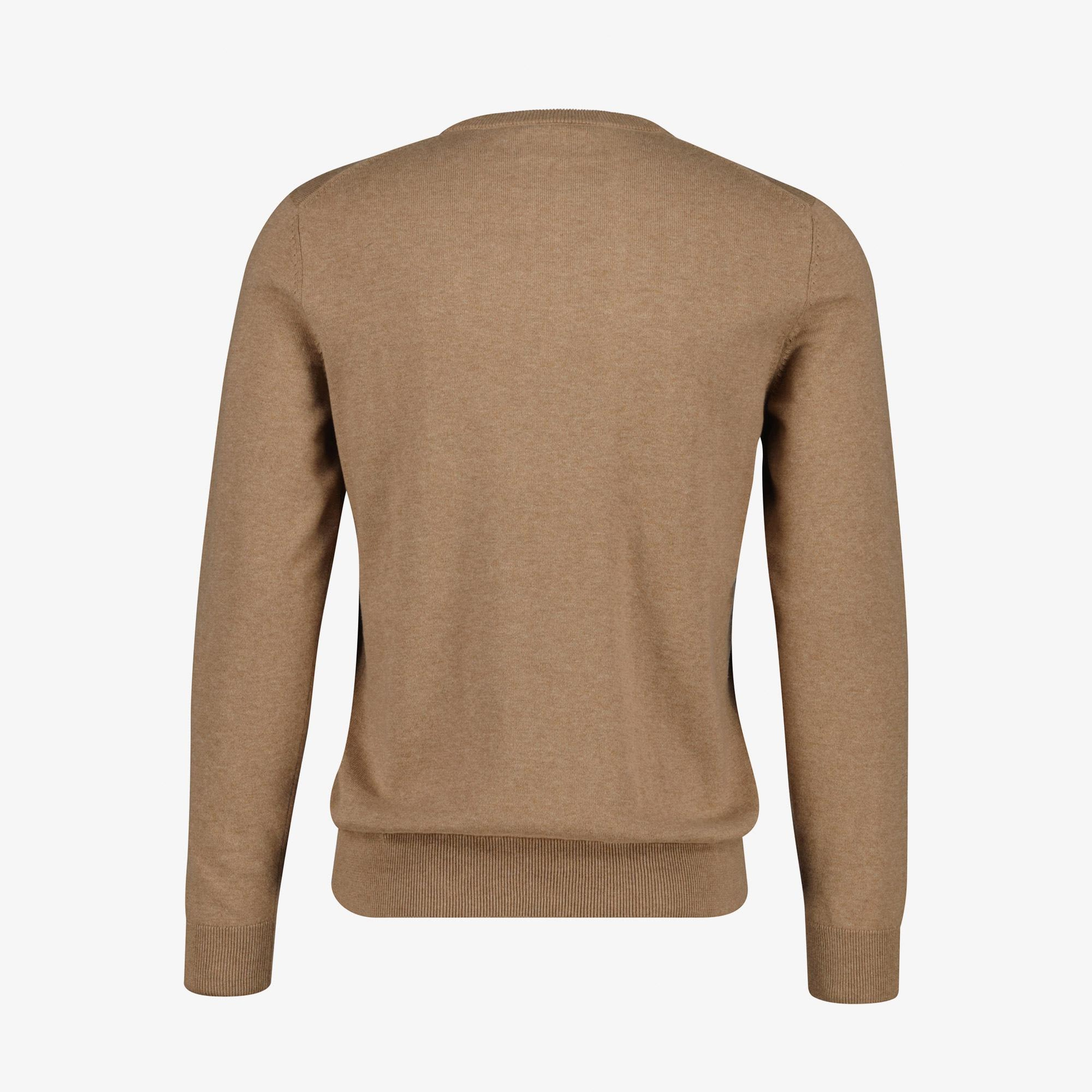 Gant Erkek Bej Regular Fit Bisiklet Yaka Kazak