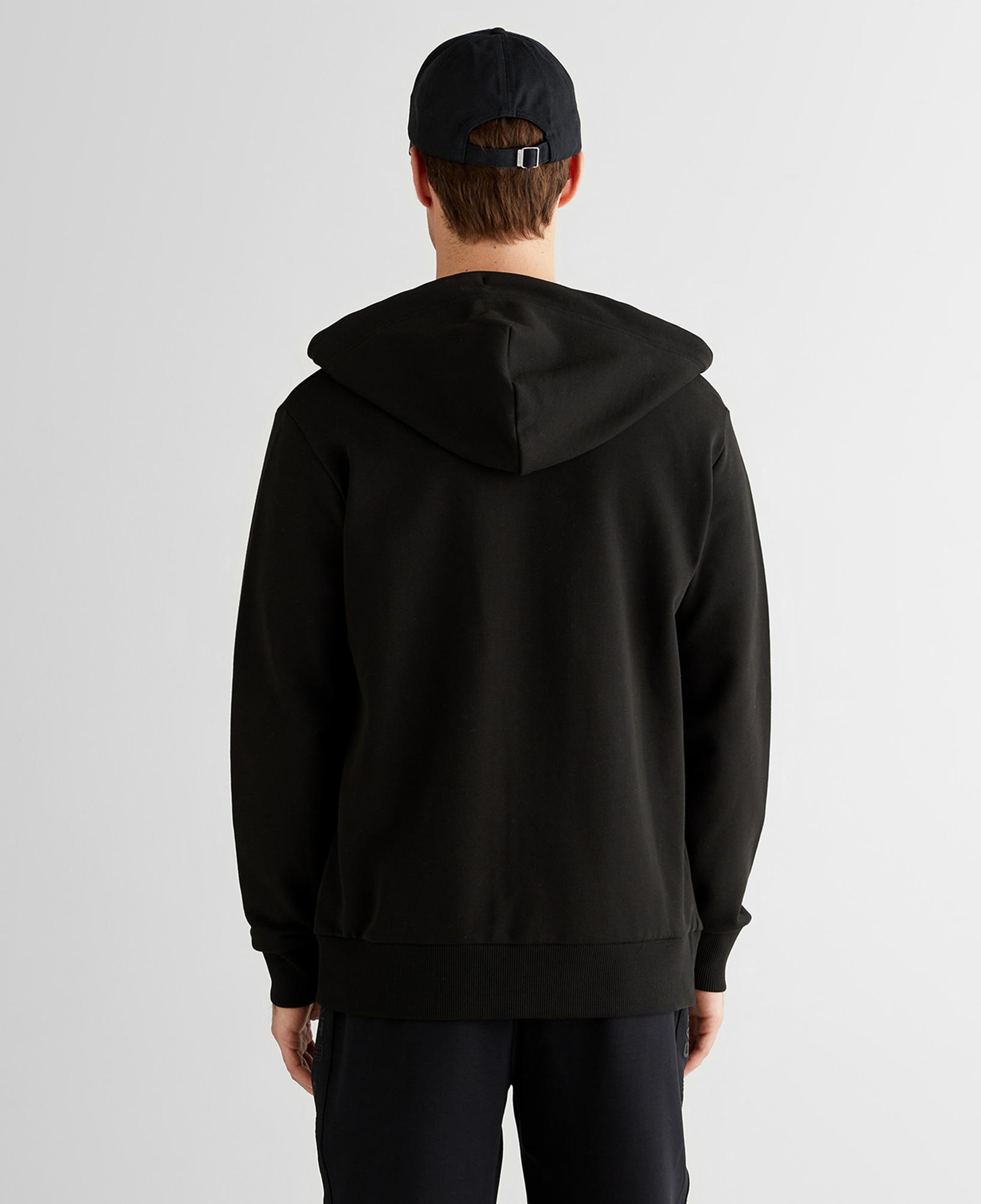 GANT Erkek Siyah Regular Fit Kapüşonlu Fermuarlı Sweatshirt
