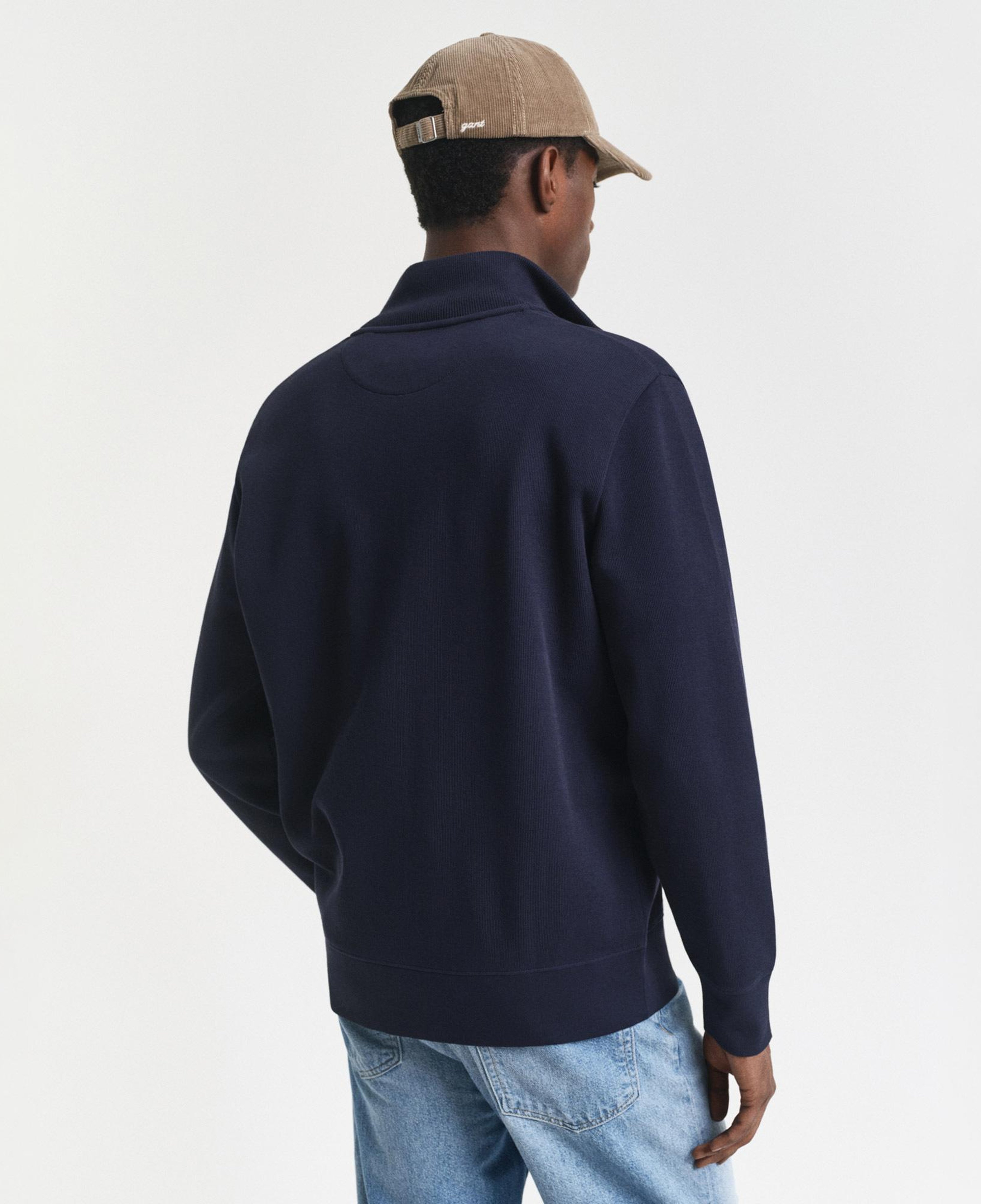 GANT Erkek Lacivert Regular Fit Fermuarlı Hırka