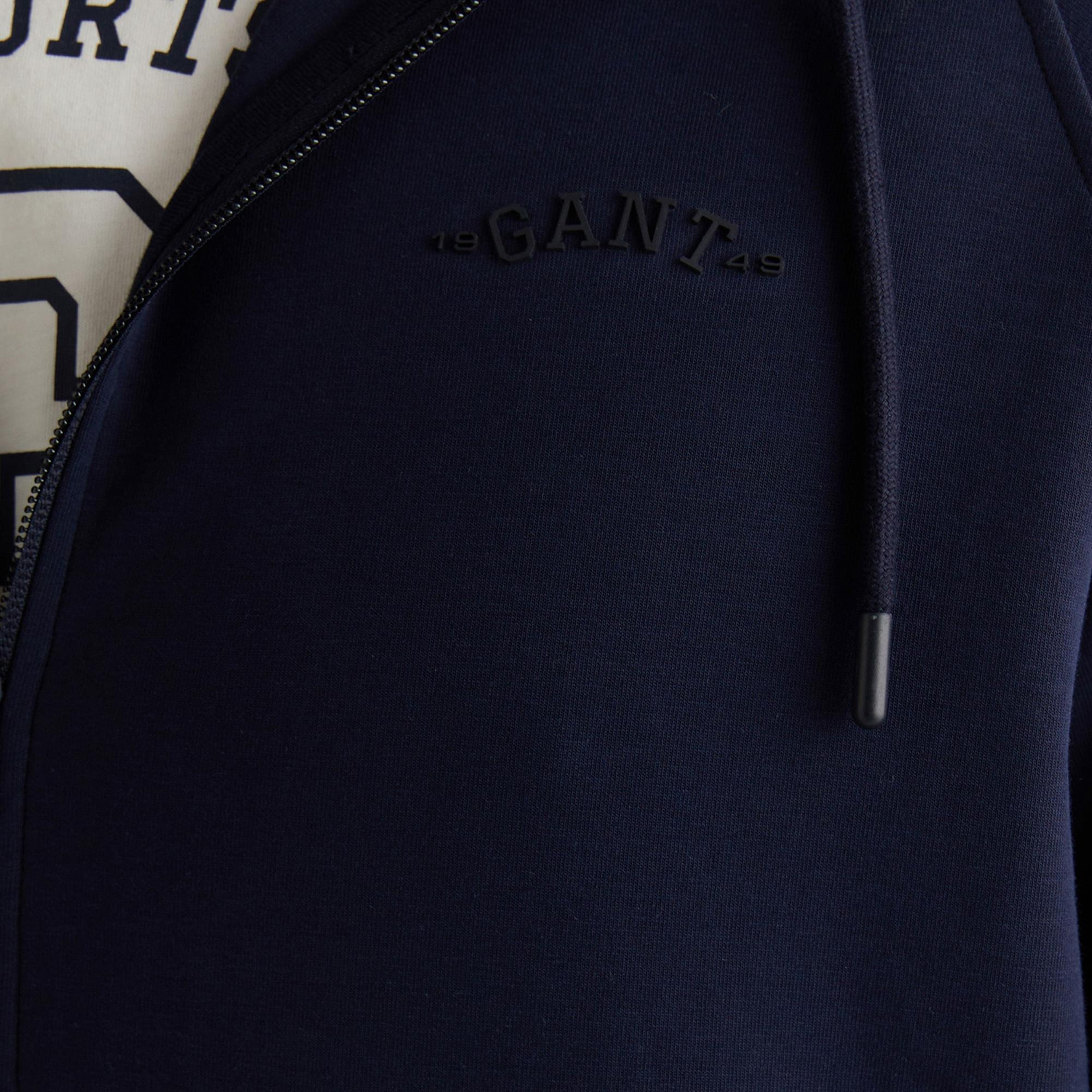 GANT Erkek Lacivert Regular Fit Kapüşonlu Sweatshirt
