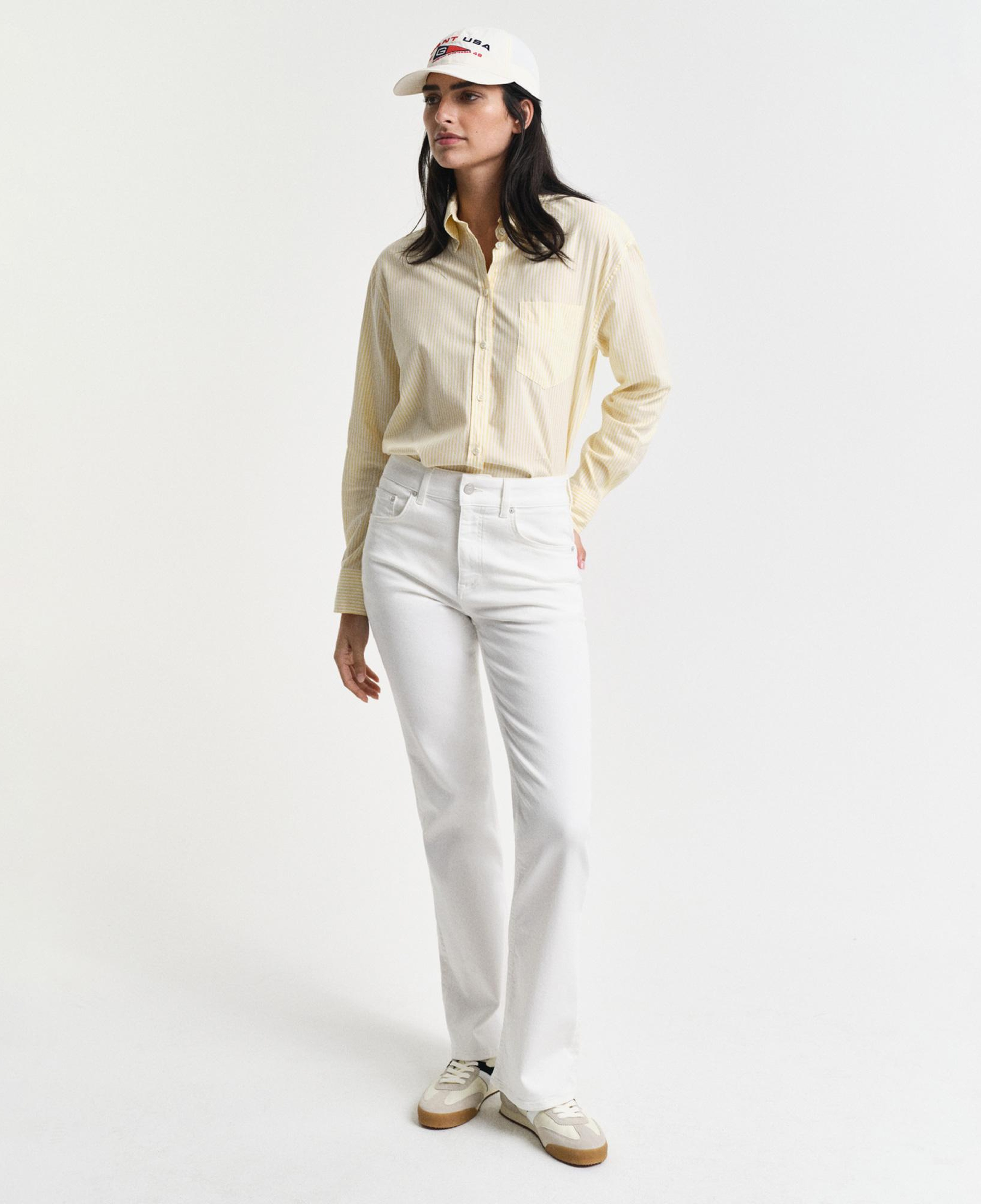 GANT Kadın Krem Slim Fit Pantolon
