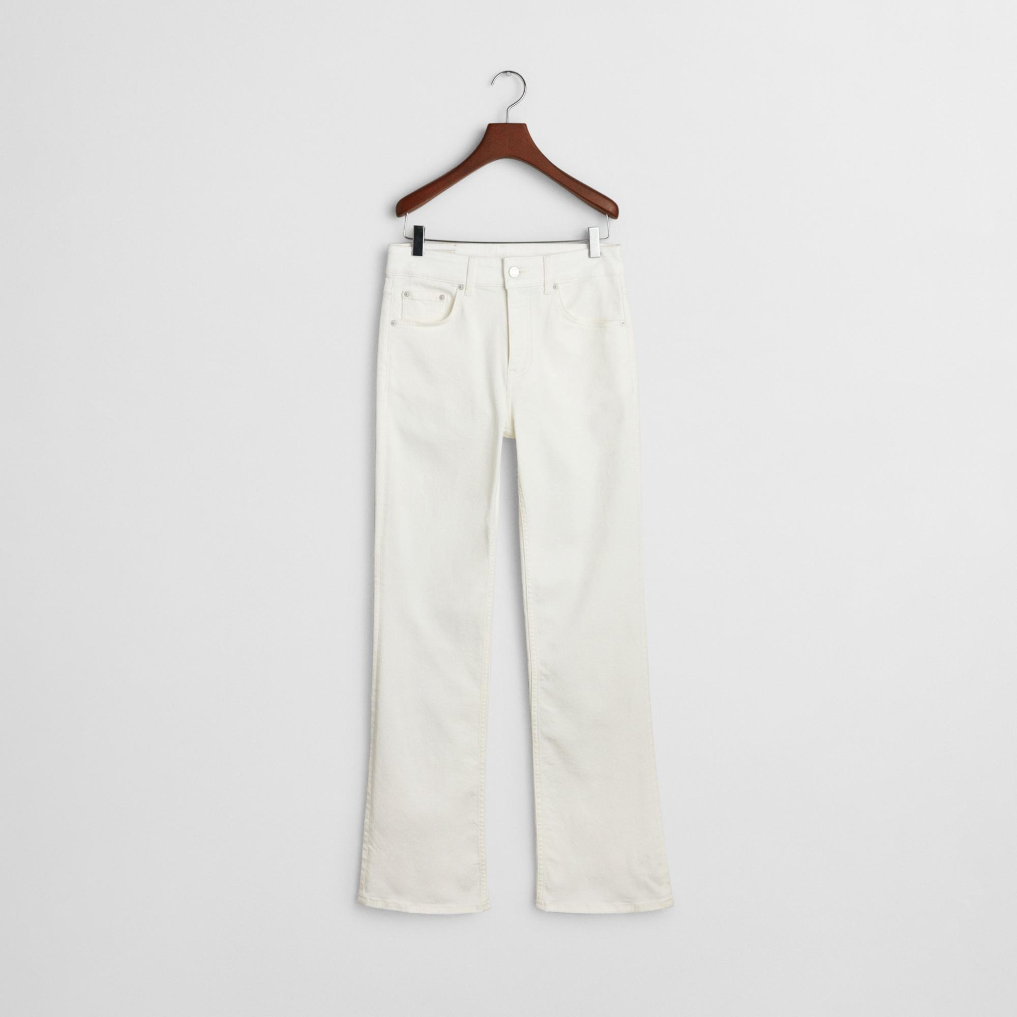 GANT Kadın Krem Slim Fit Pantolon
