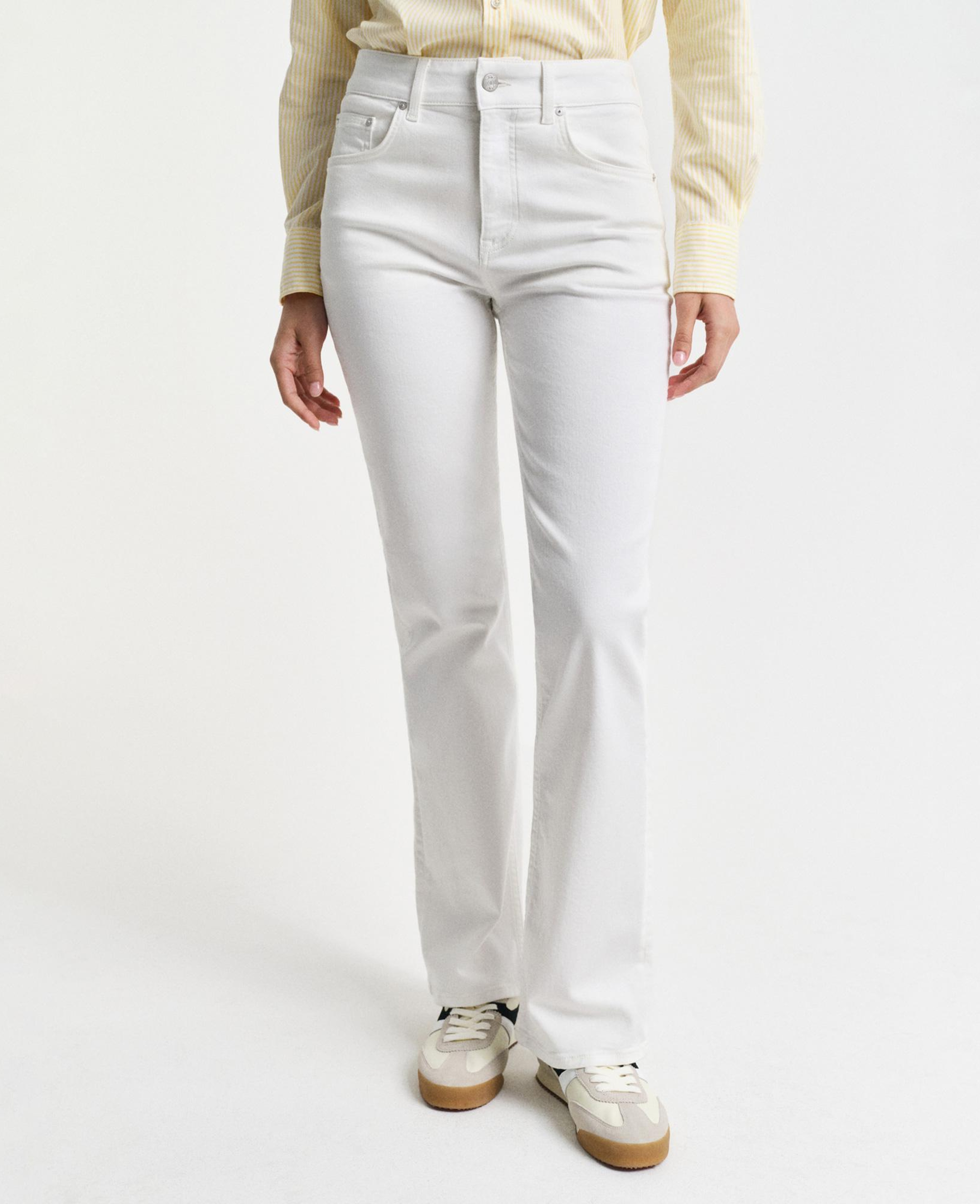 GANT Kadın Krem Slim Fit Pantolon