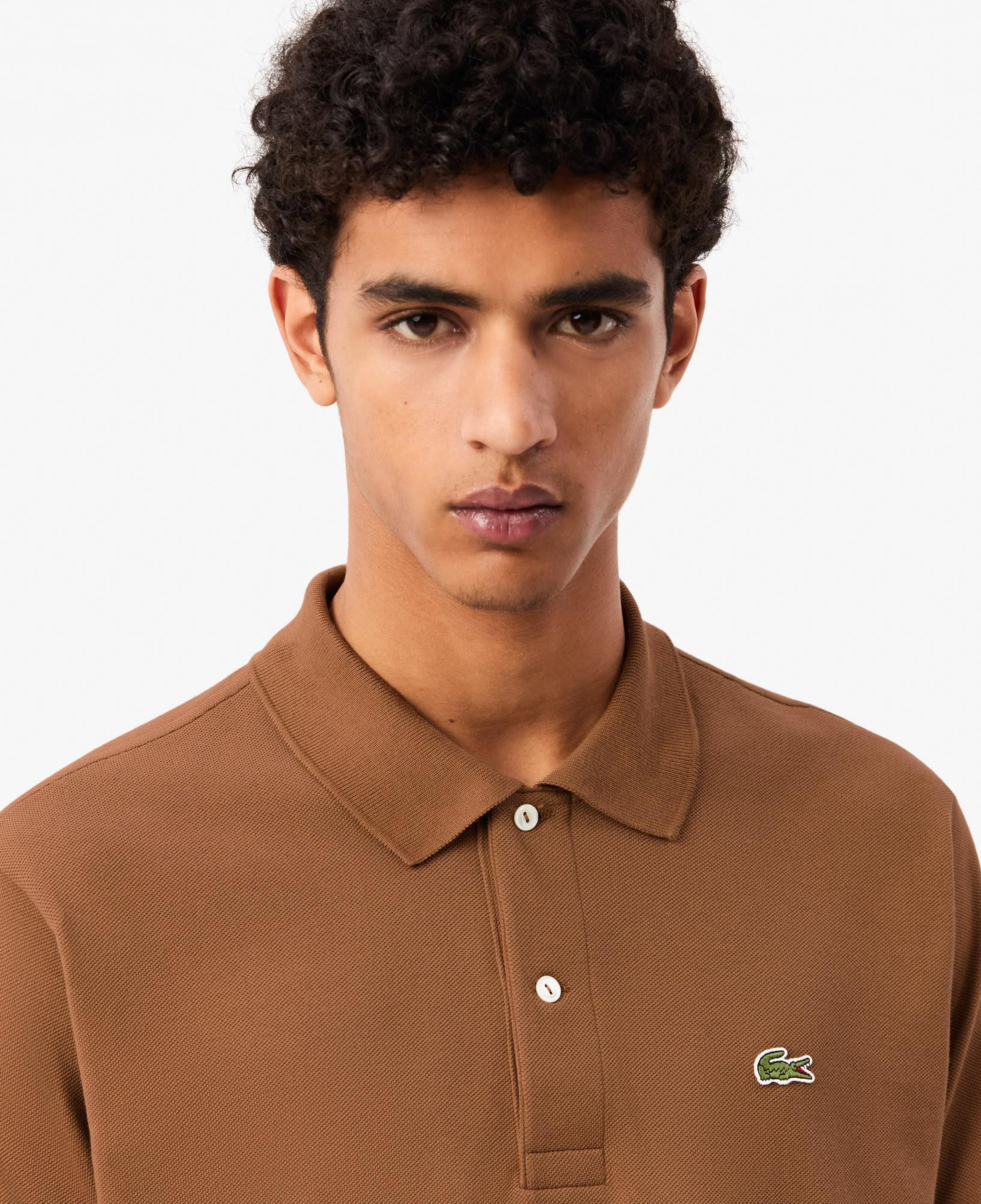 L.12.12 Erkek Classic Fit Kahverengi Polo