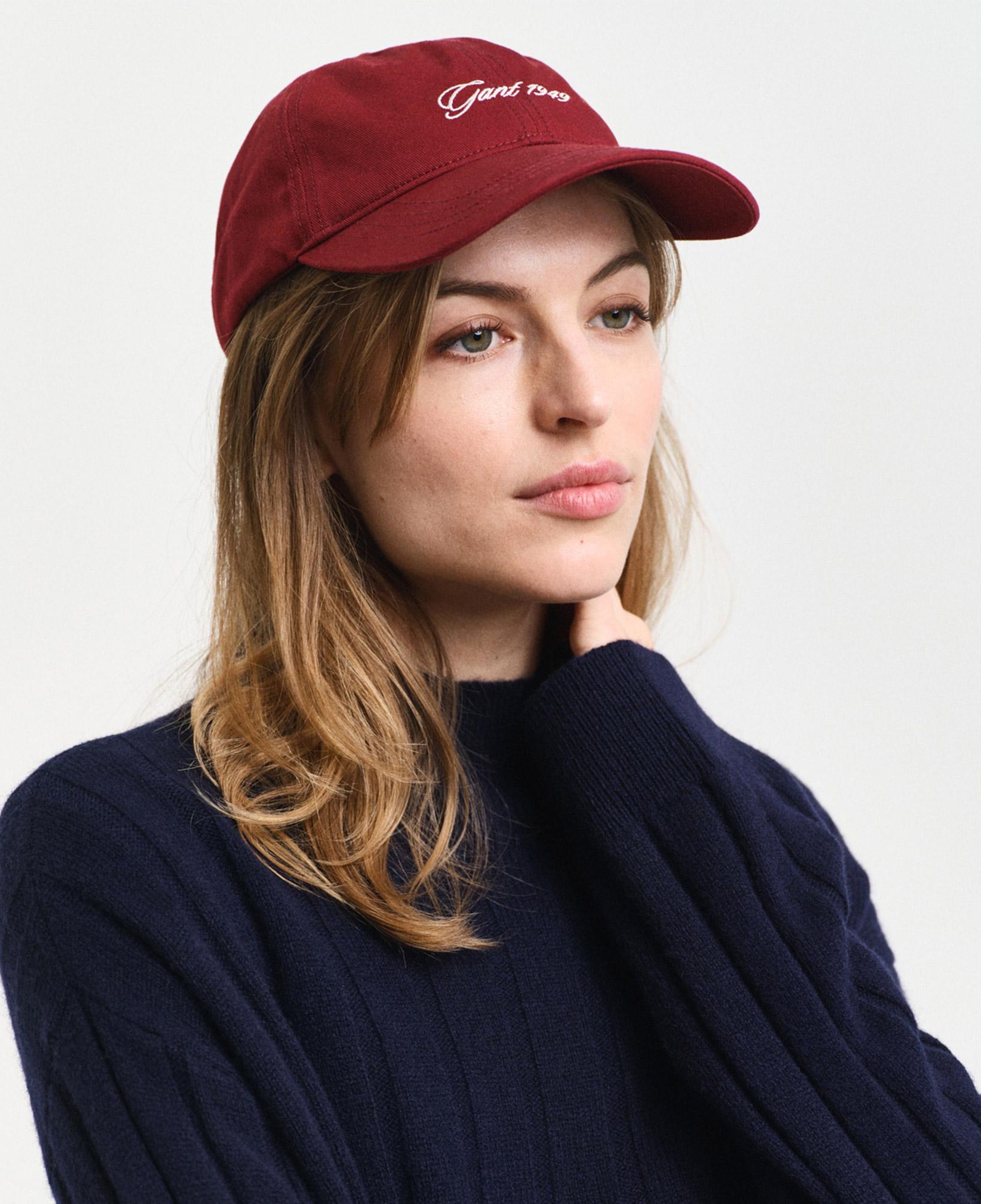 GANT Kadın Lacivert Relaxed Fit Dik Yaka Yün Karışımlı Kazak