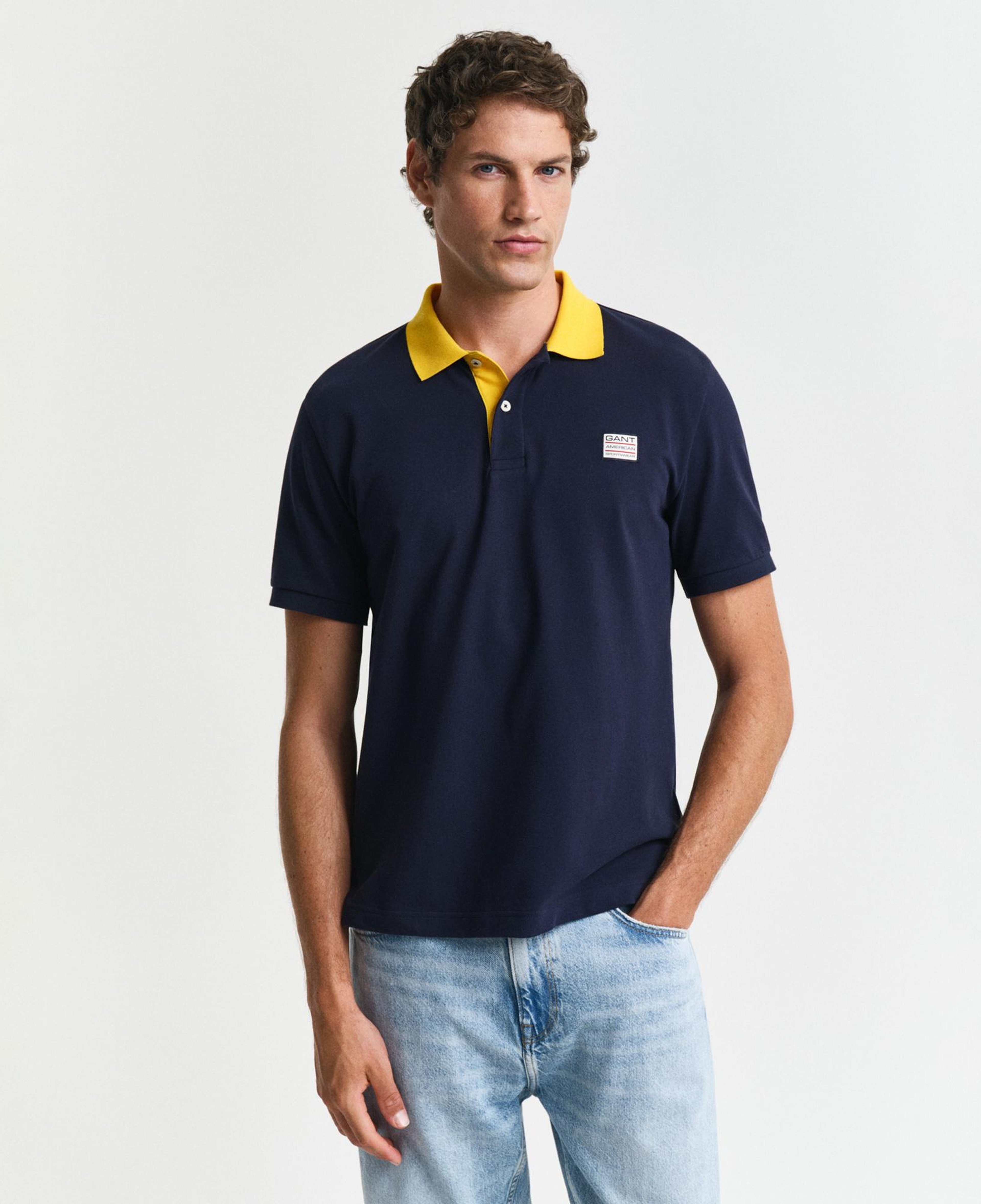 GANT Erkek Lacivert Regular Fit Polo