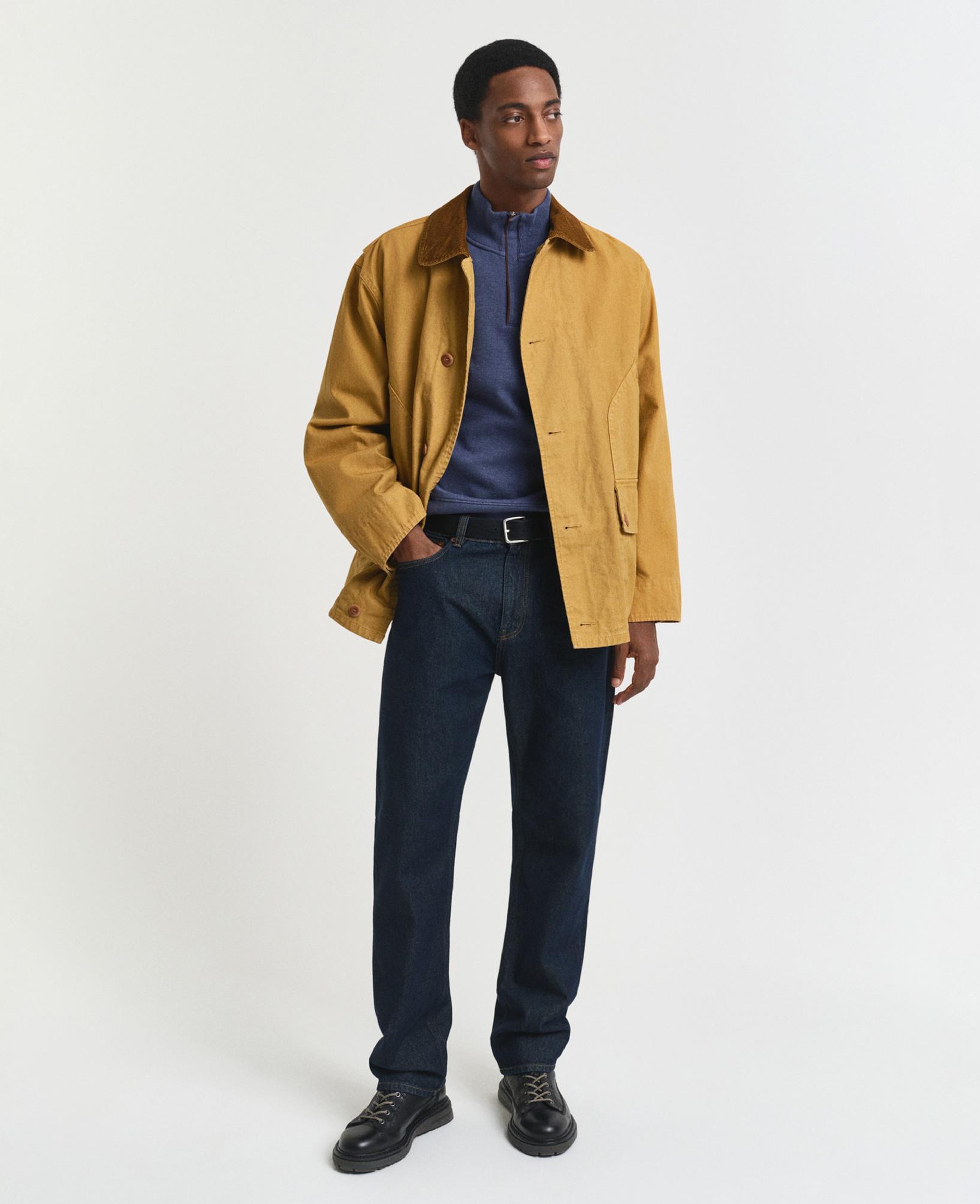 Gant Erkek Mavi Regular Fit Yarım Fermuarlı Sweatshirt